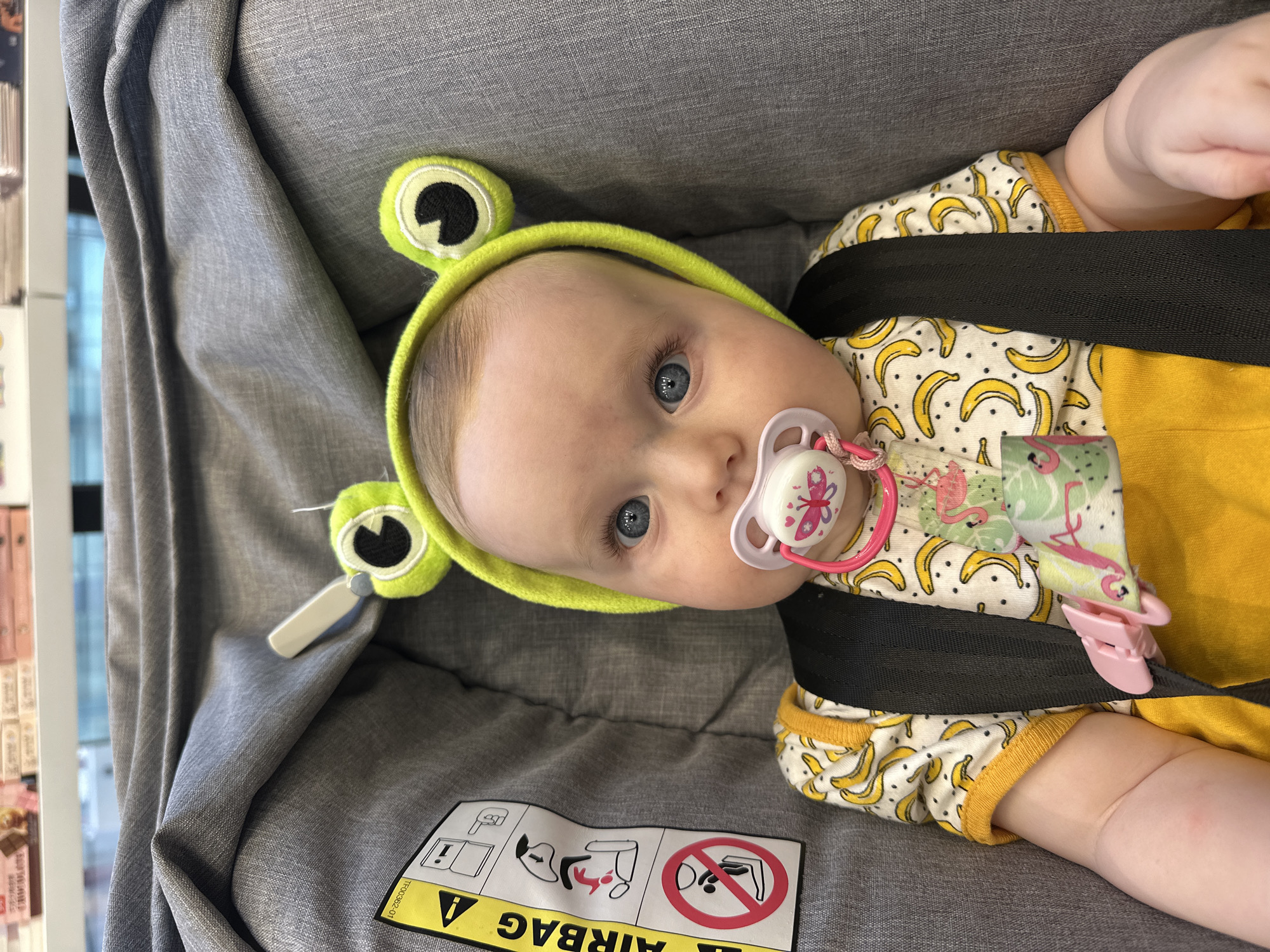 A family outing around a Yekaterinburg mall, baby in tow