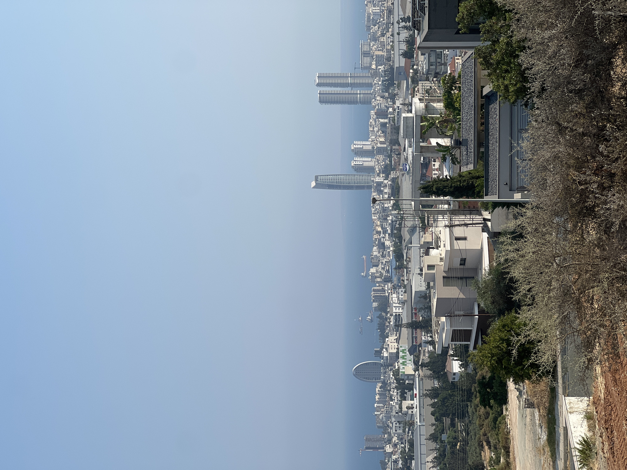 Coastal development and dry scrubland in Germasogeia, Cyprus
