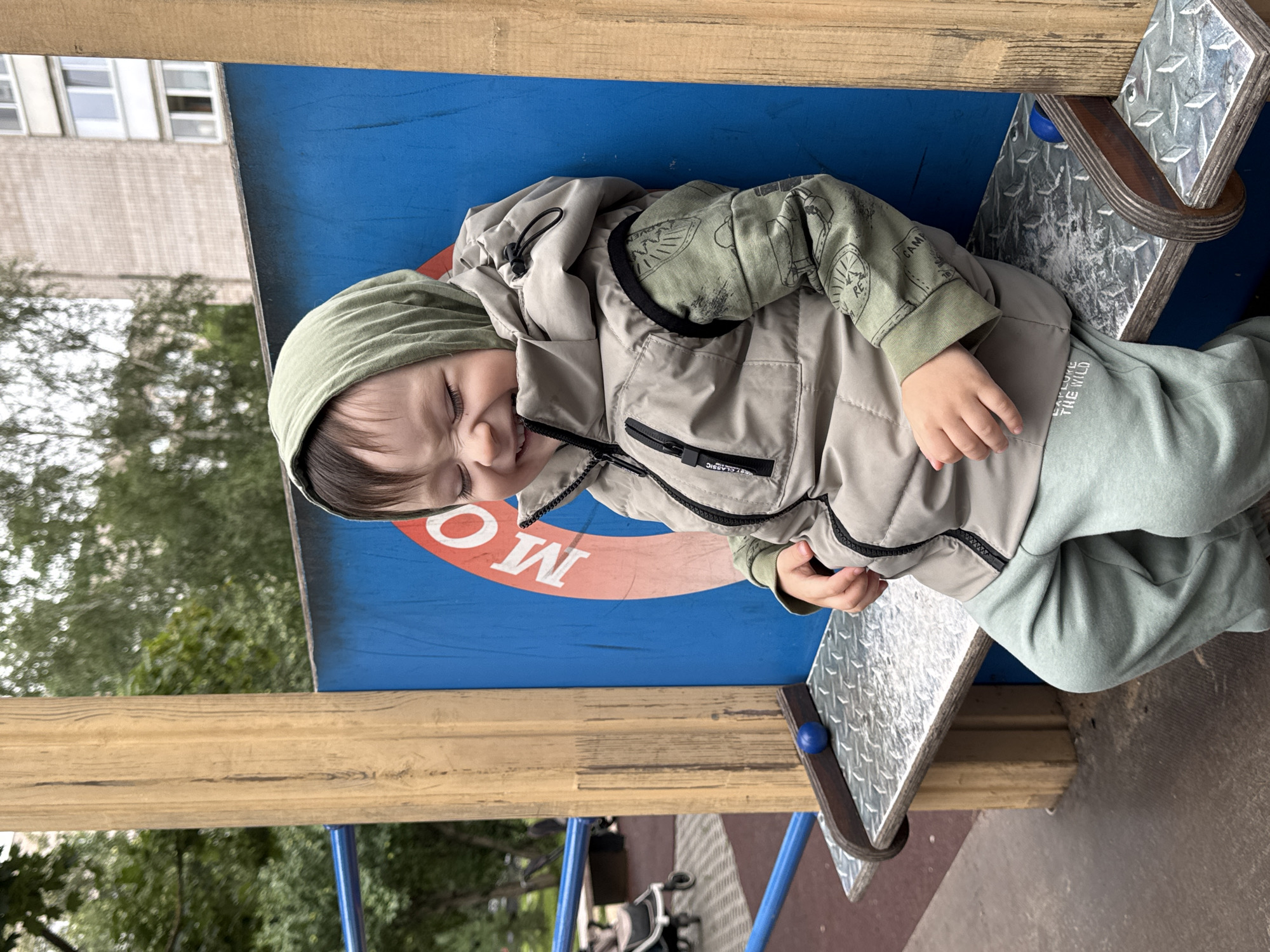 Morning playground time at a park in Izhevsk