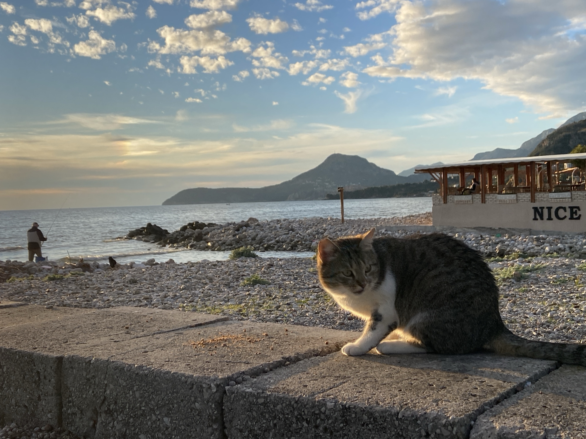 Everyday life moments captured across Bar, Montenegro during sunset