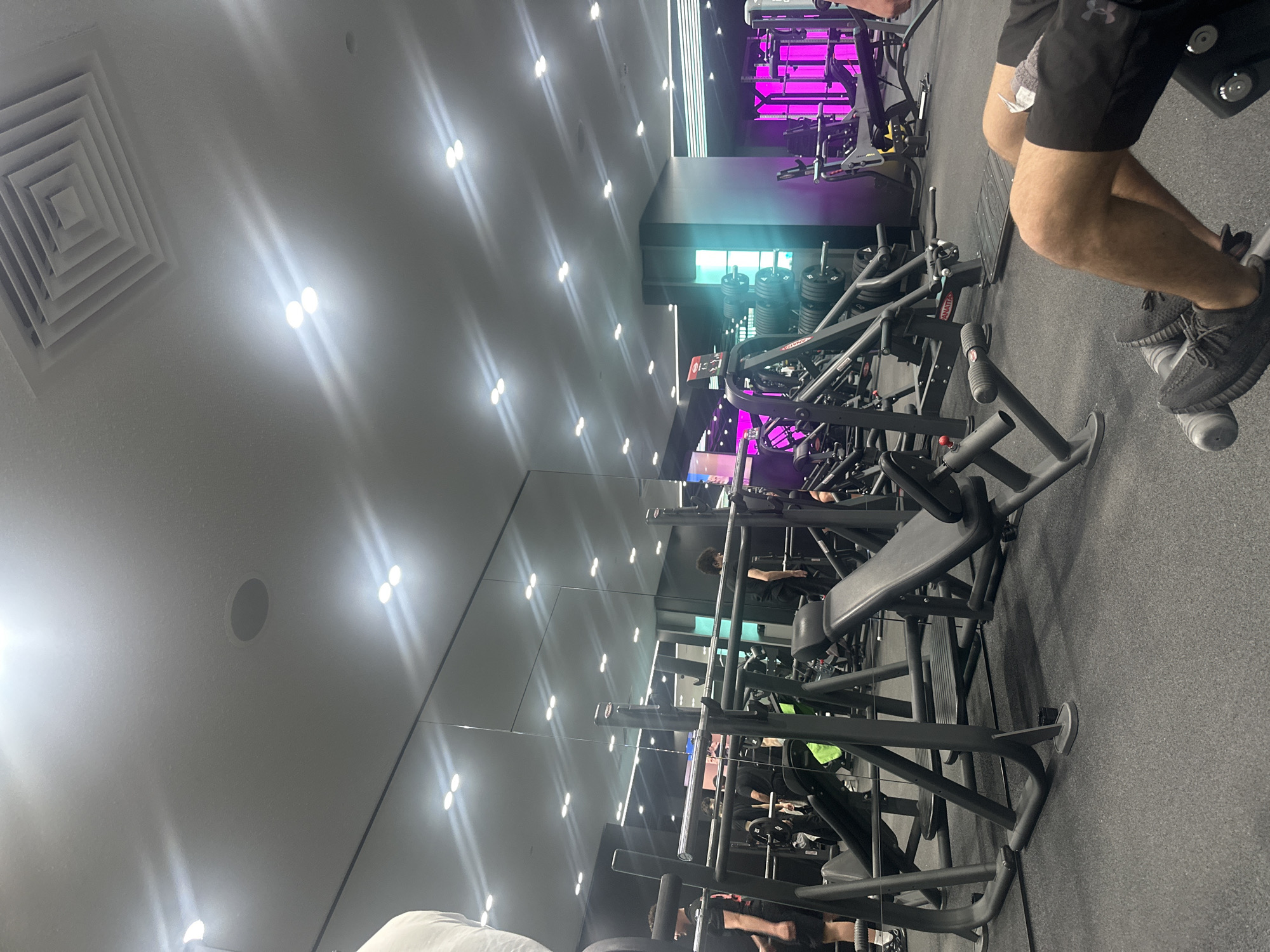 Modern gym interior with weight machines documented in Sofia