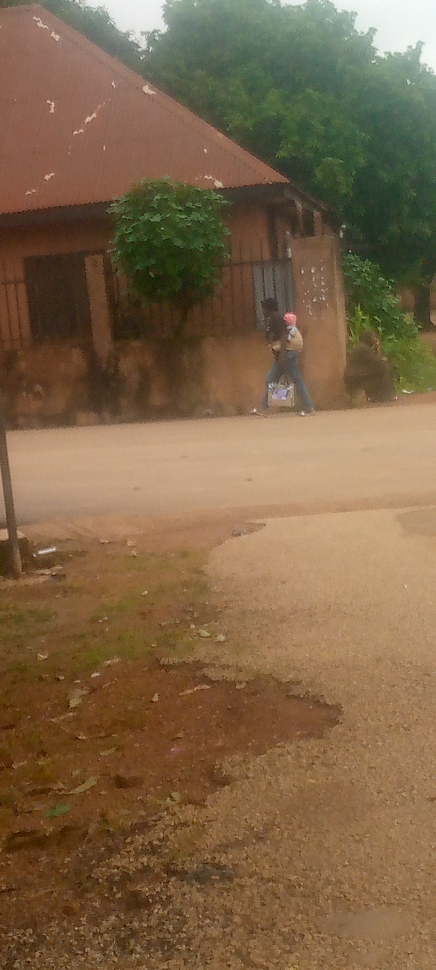 Morning street life in a busy urban neighborhood
