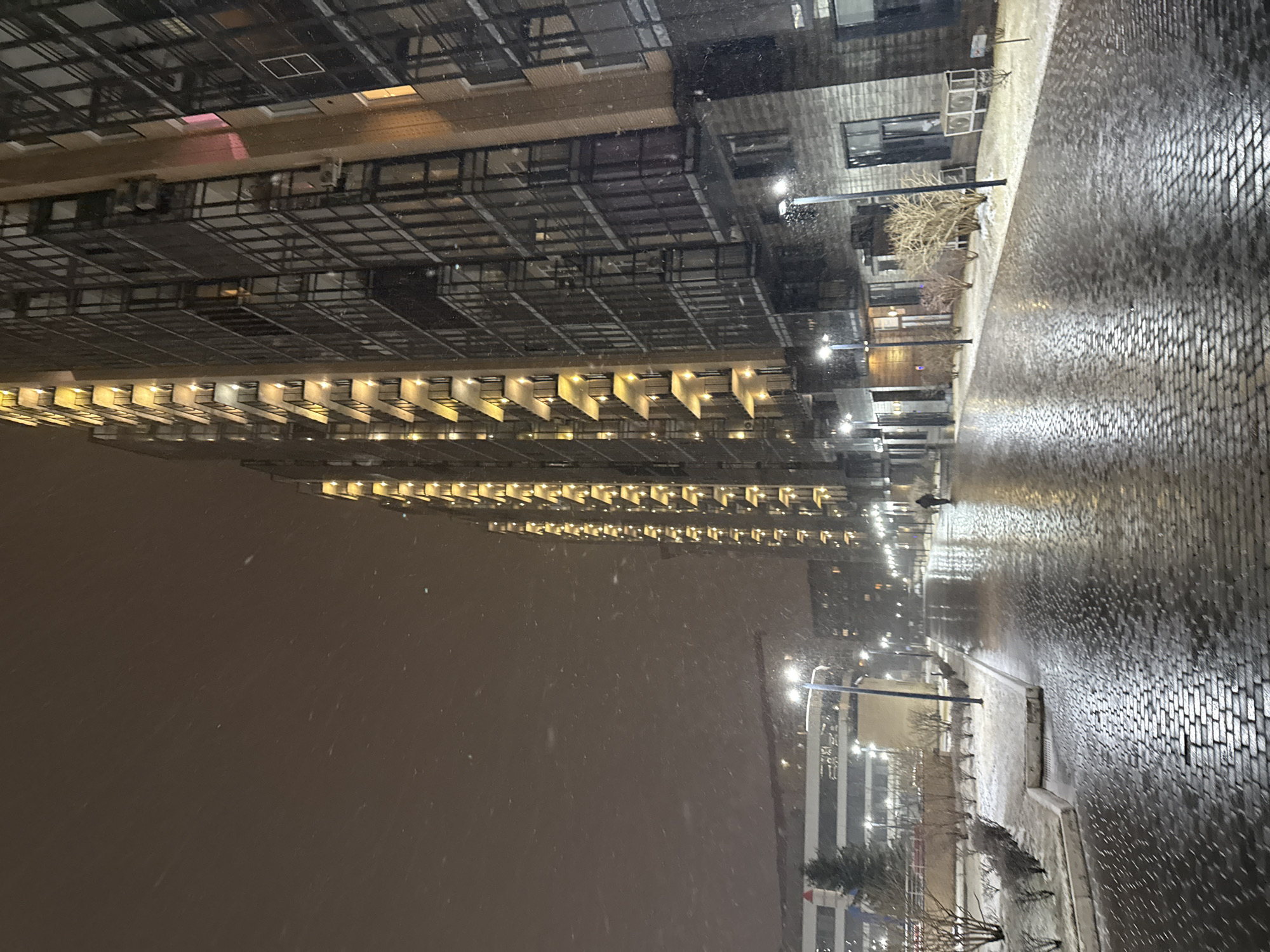Evening snapshots capture snowy Krasnoyarsk streets and elevator selfie