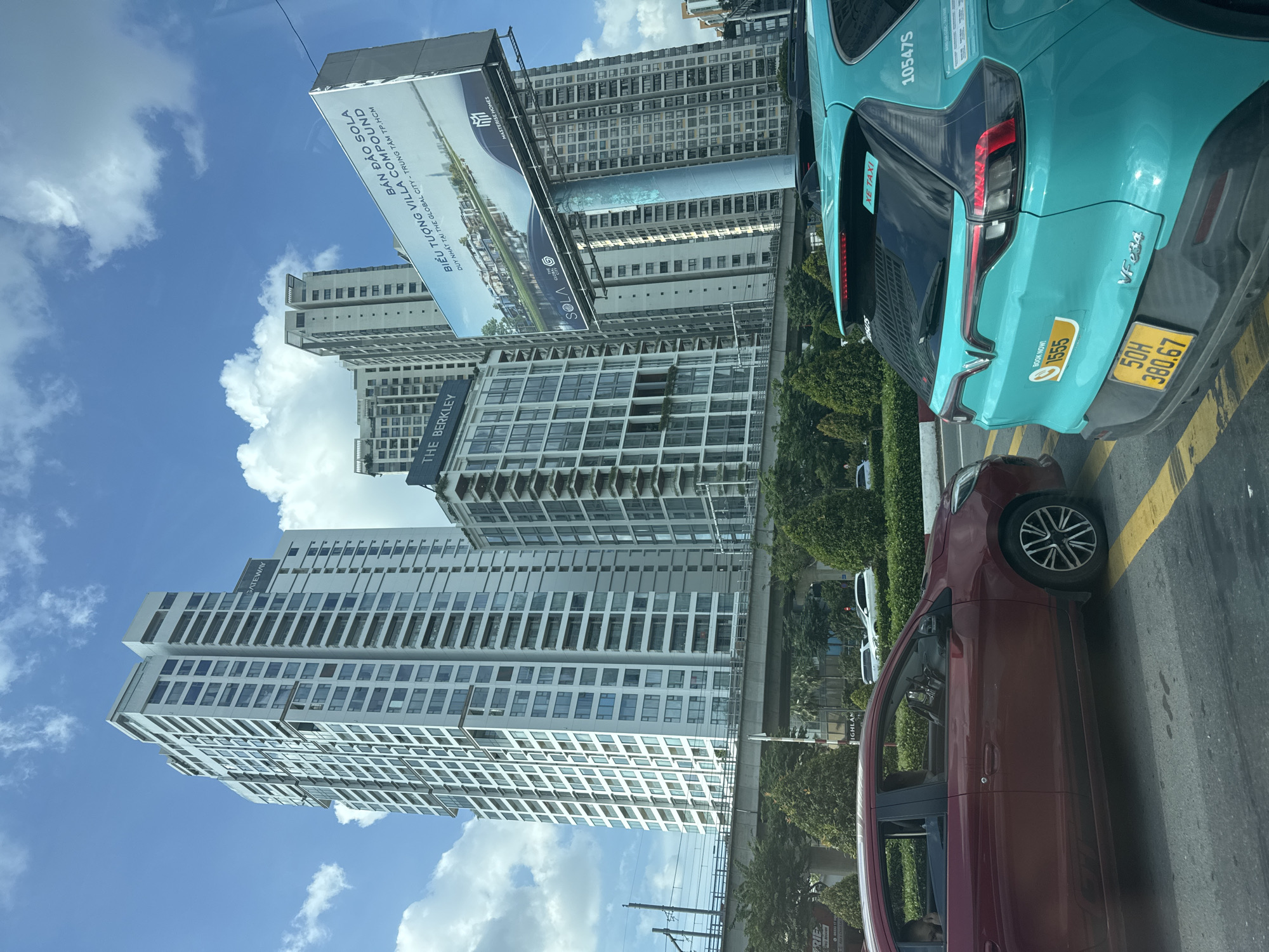 Thủ Đức's modern skyline and busy streets on a sunny morning