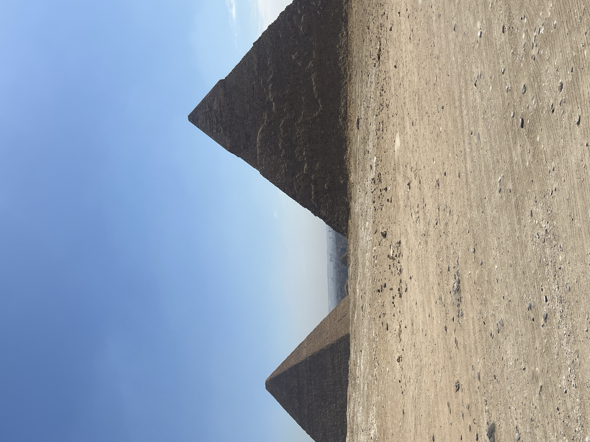 Pyramids photographed under clear skies in Kafrat Nassar, Egypt
