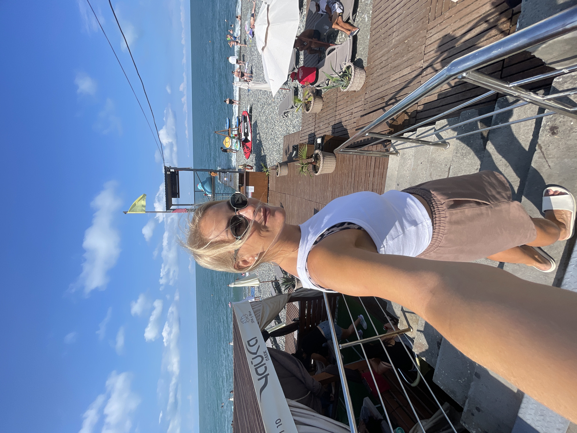 Morning around Sochi's Black Sea beachfront and nearby streets