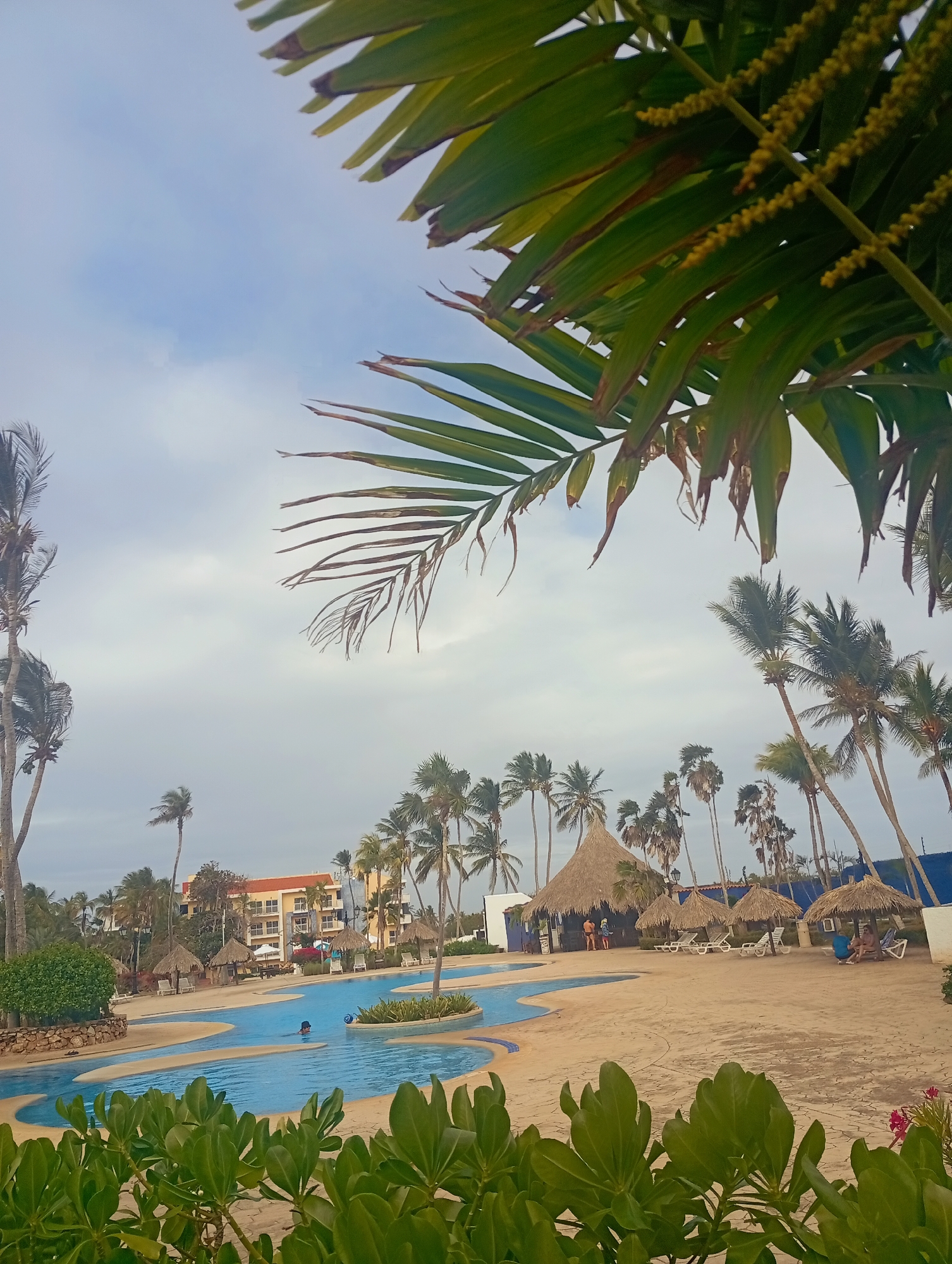 Resort pool activity observed at Playa El Agua, Venezuela