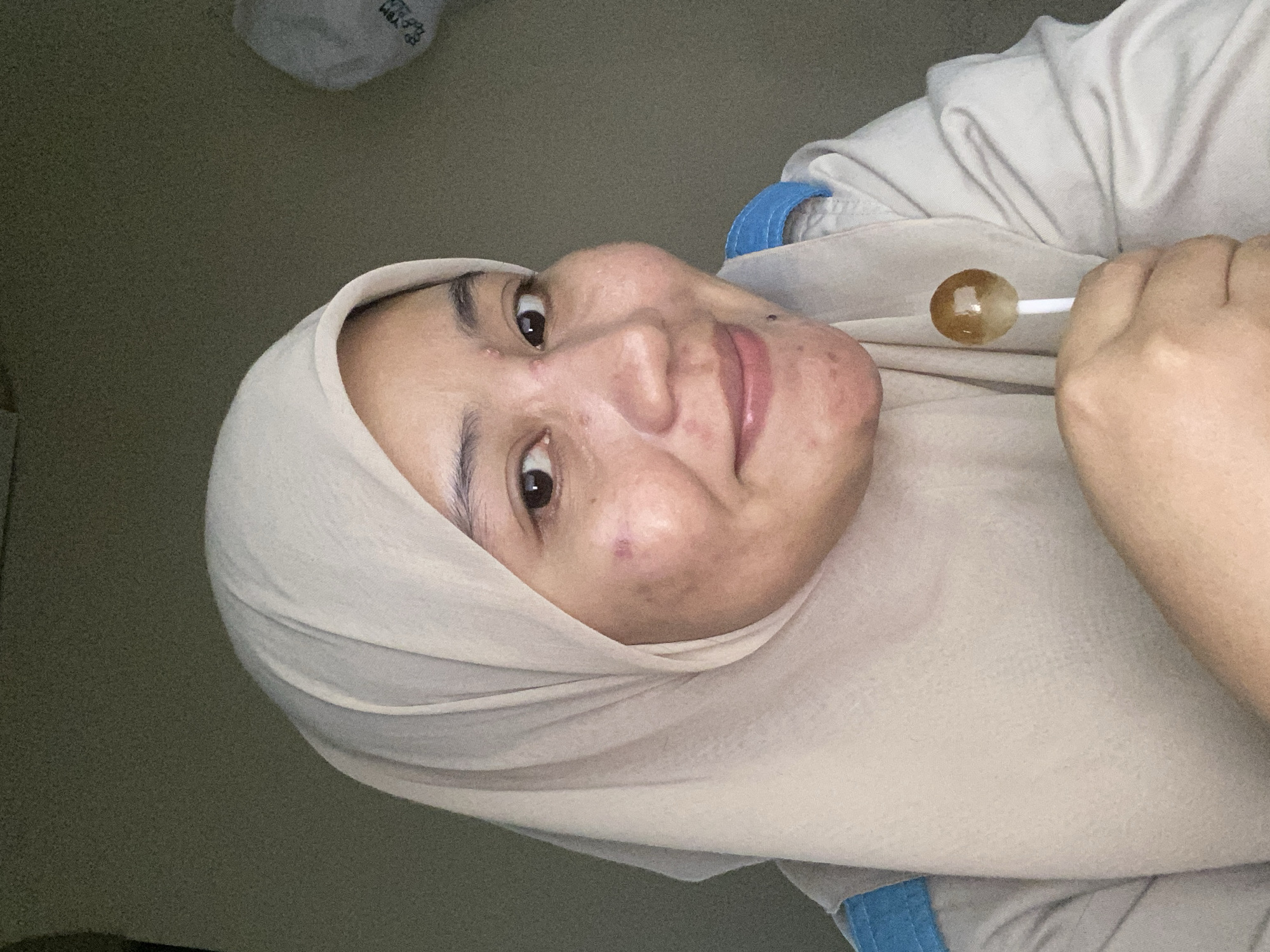 Casual selfie session with a lollipop in Banjarbaru