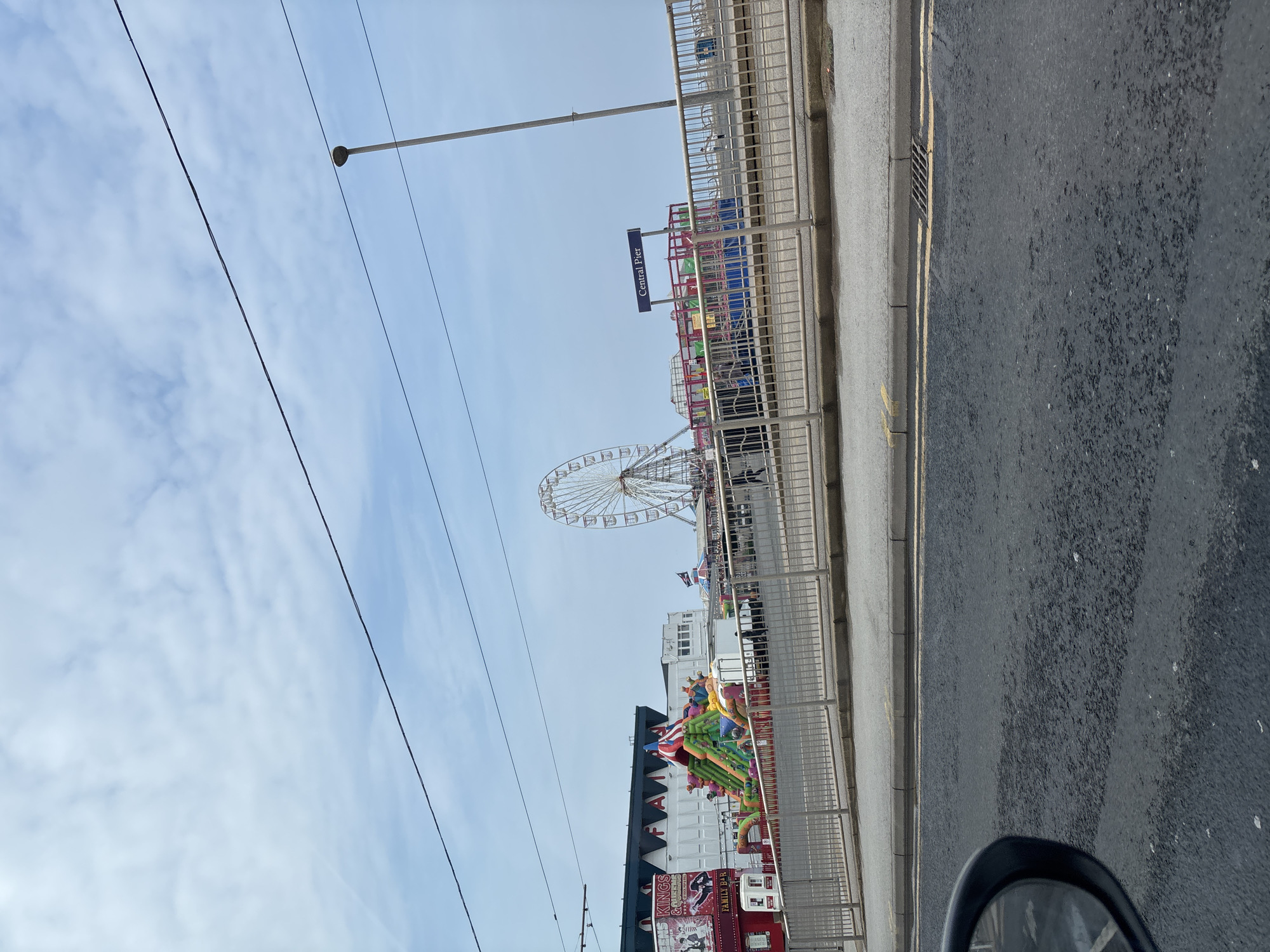 Morning street scenes captured at Blackpool seafront landmarks