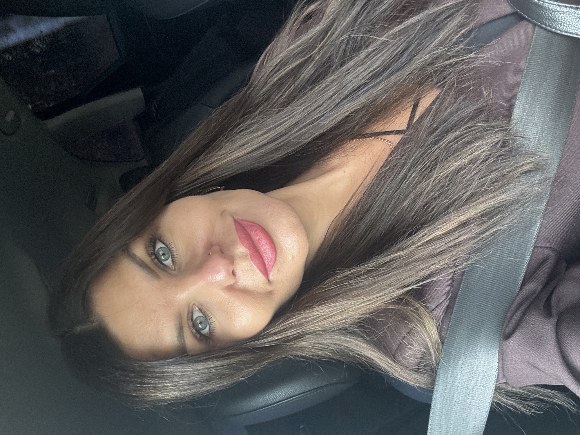 Rainy car ride with selfies in Chaikovsky, Russia