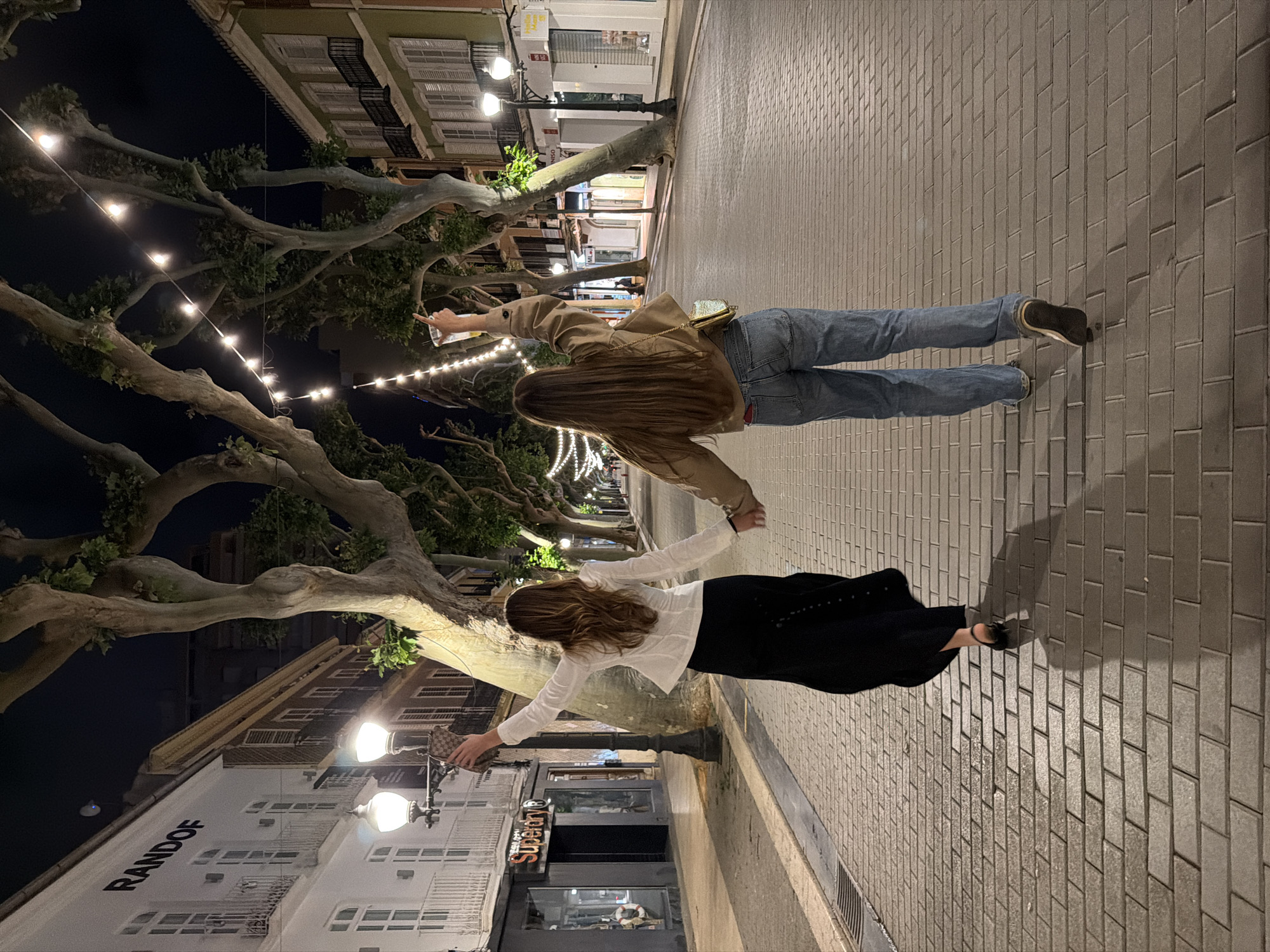 Evening street scenes documented in Dénia, Spain