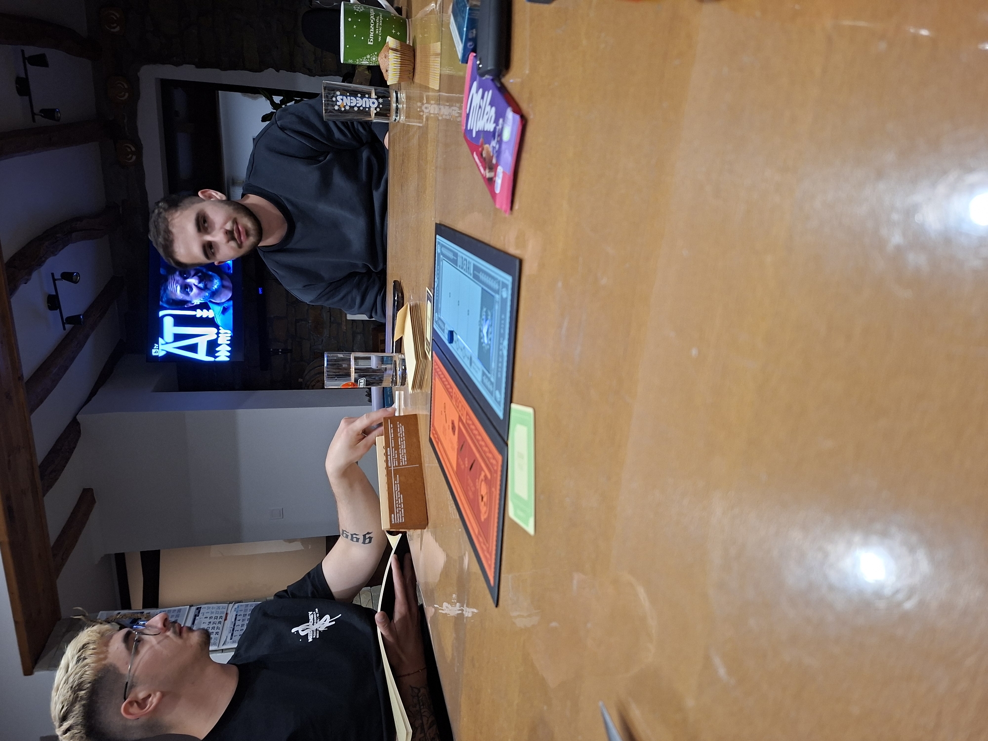 Friends play Secret Hitler board game in Gabrovo