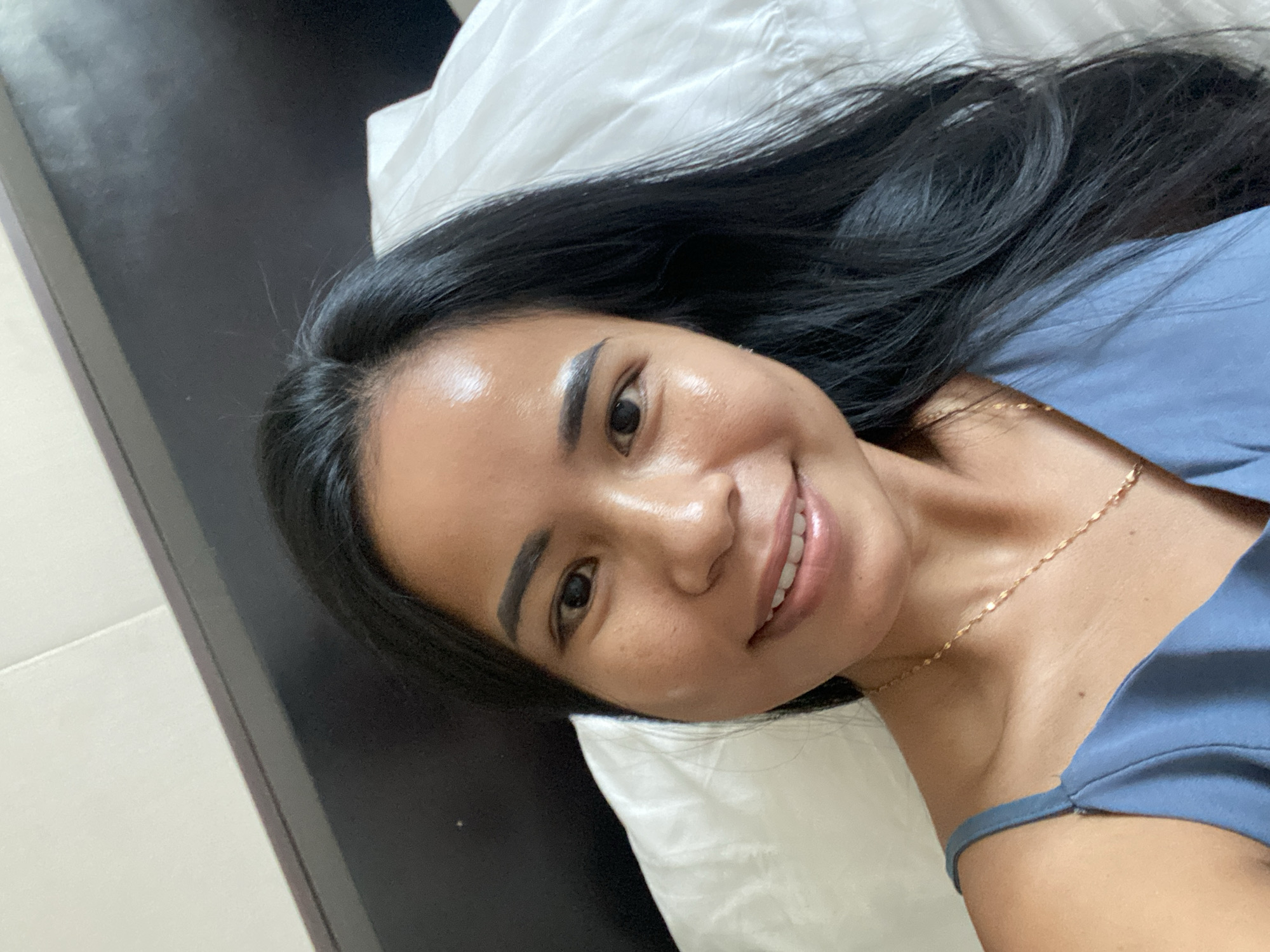 Woman photographed in casual indoor poses in North Kuta