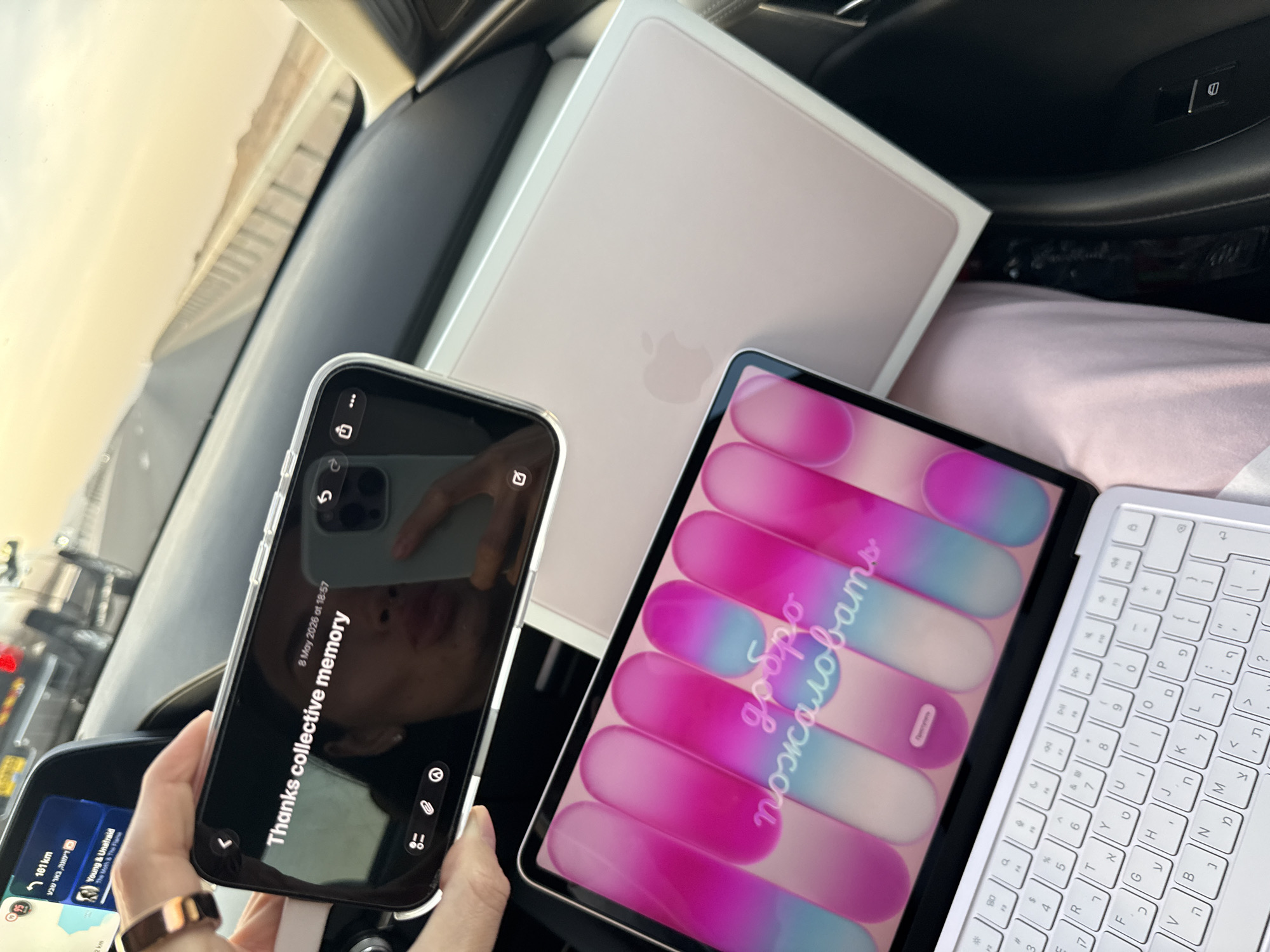 Driver thanks collective memory network via phone message