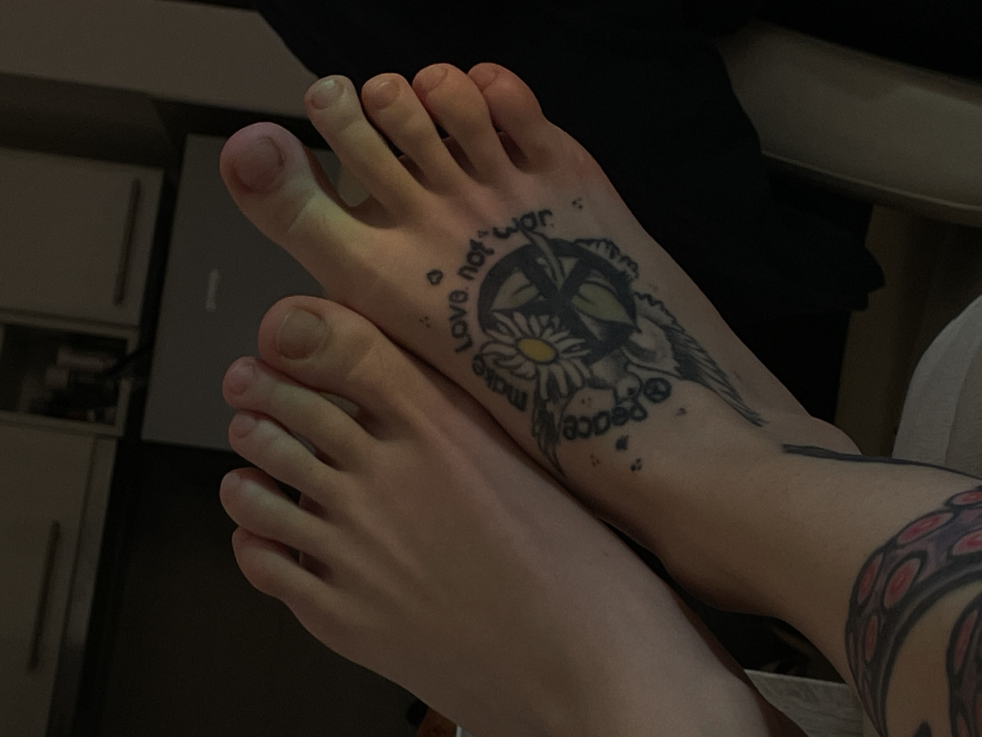 Person with octopus tattoo rests indoors in Belgrade suburb