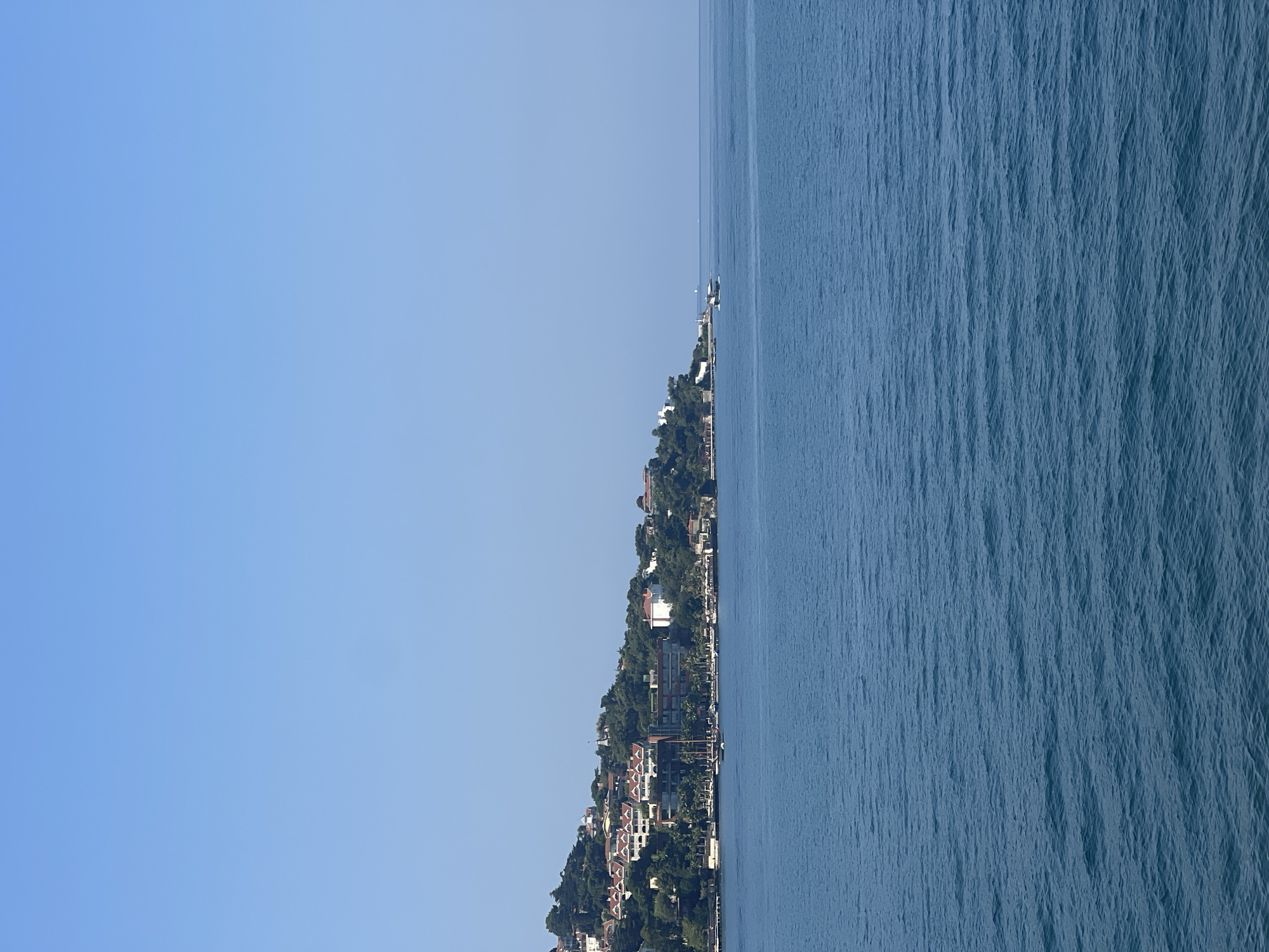 Ferry crossing the Prince Islands on a clear summer morning
