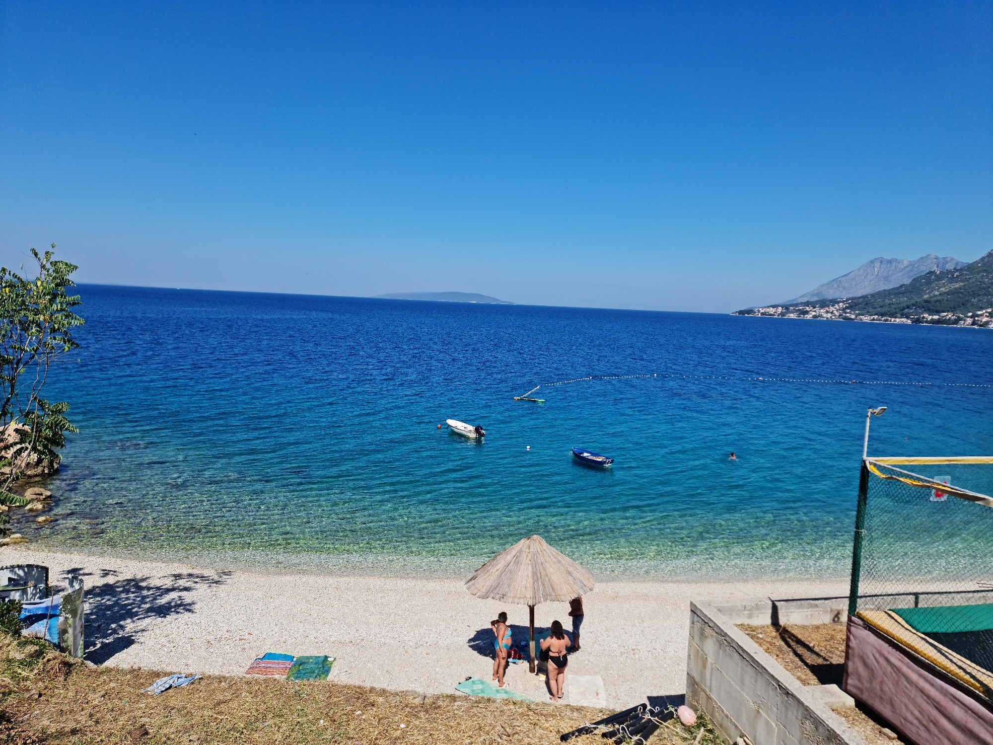 Quiet summer morning along the Dalmatian coast in Gradac