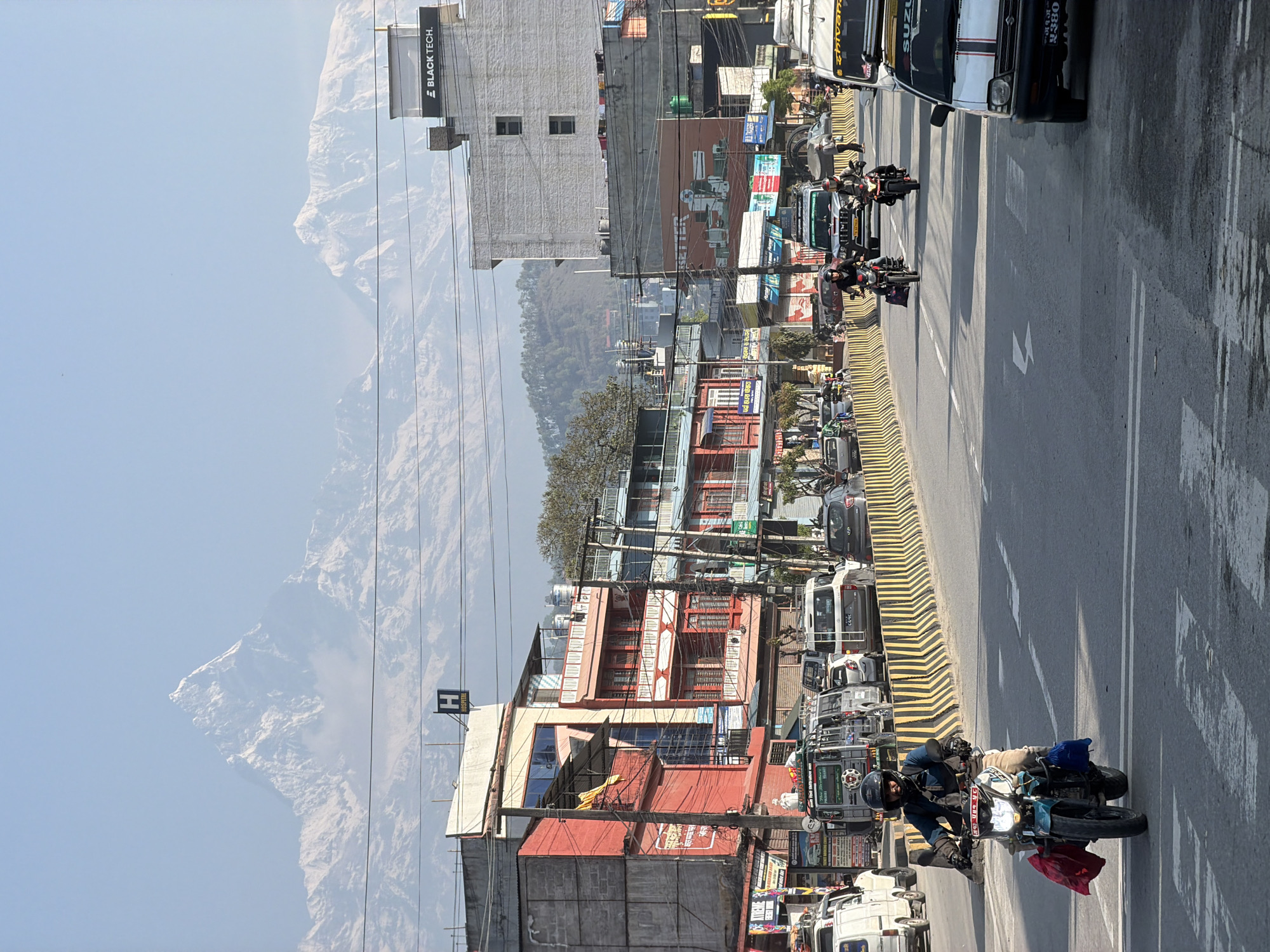 Street scenes captured in Pokhara with Annapurna backdrop