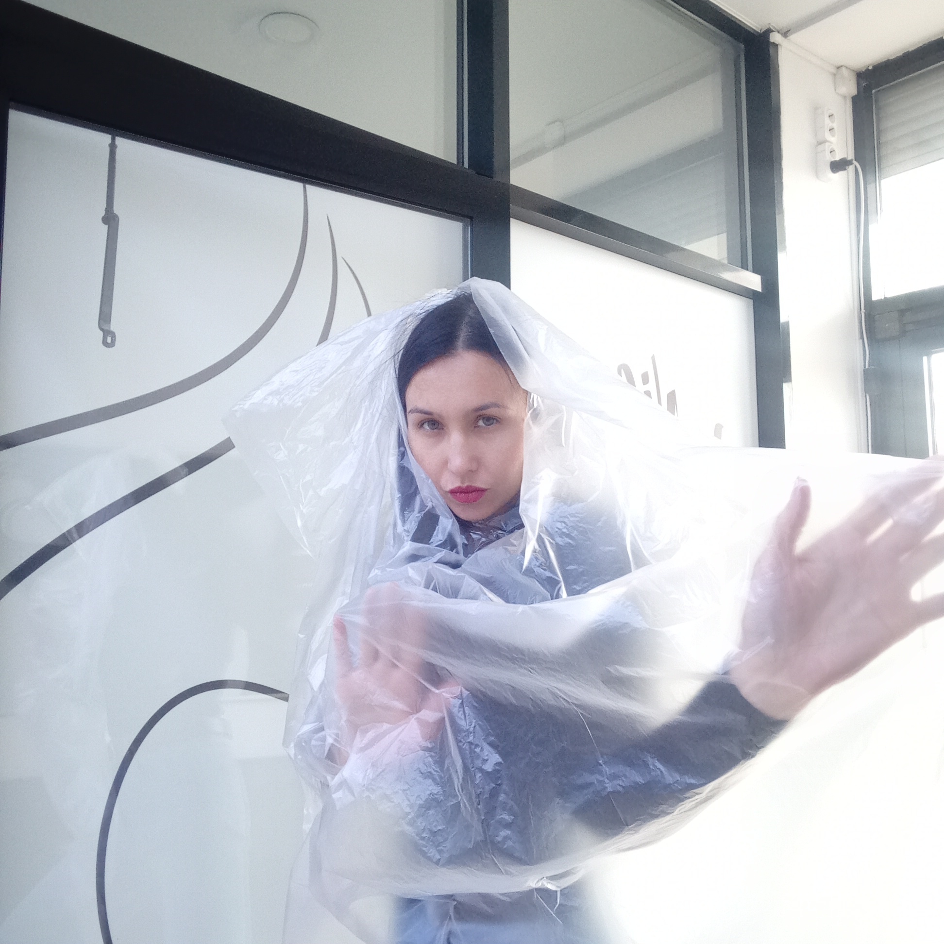 Woman visits hair salon for color consultation in Izhevsk