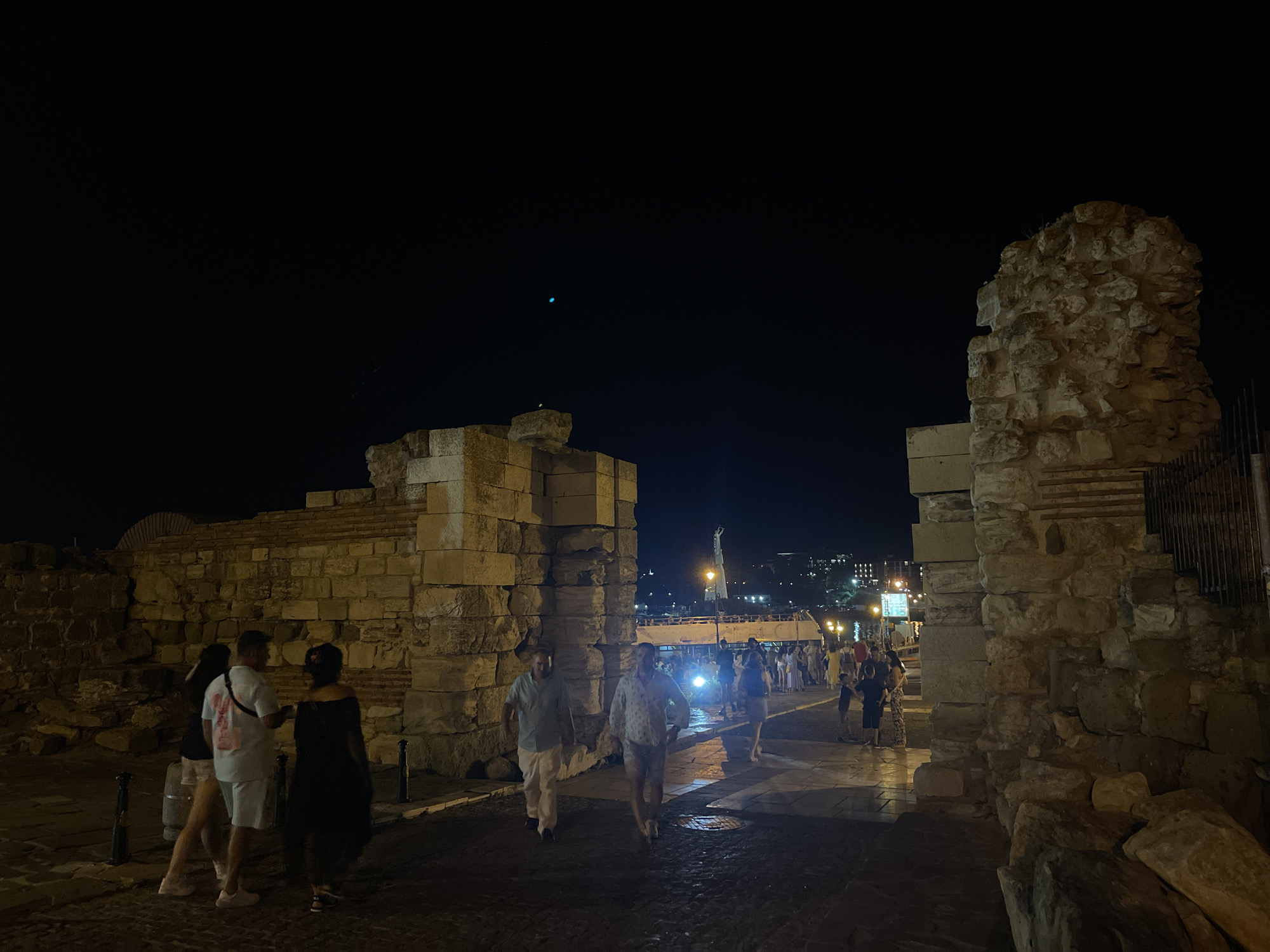 Summer evening around Nesebar's ancient old town and waterfront