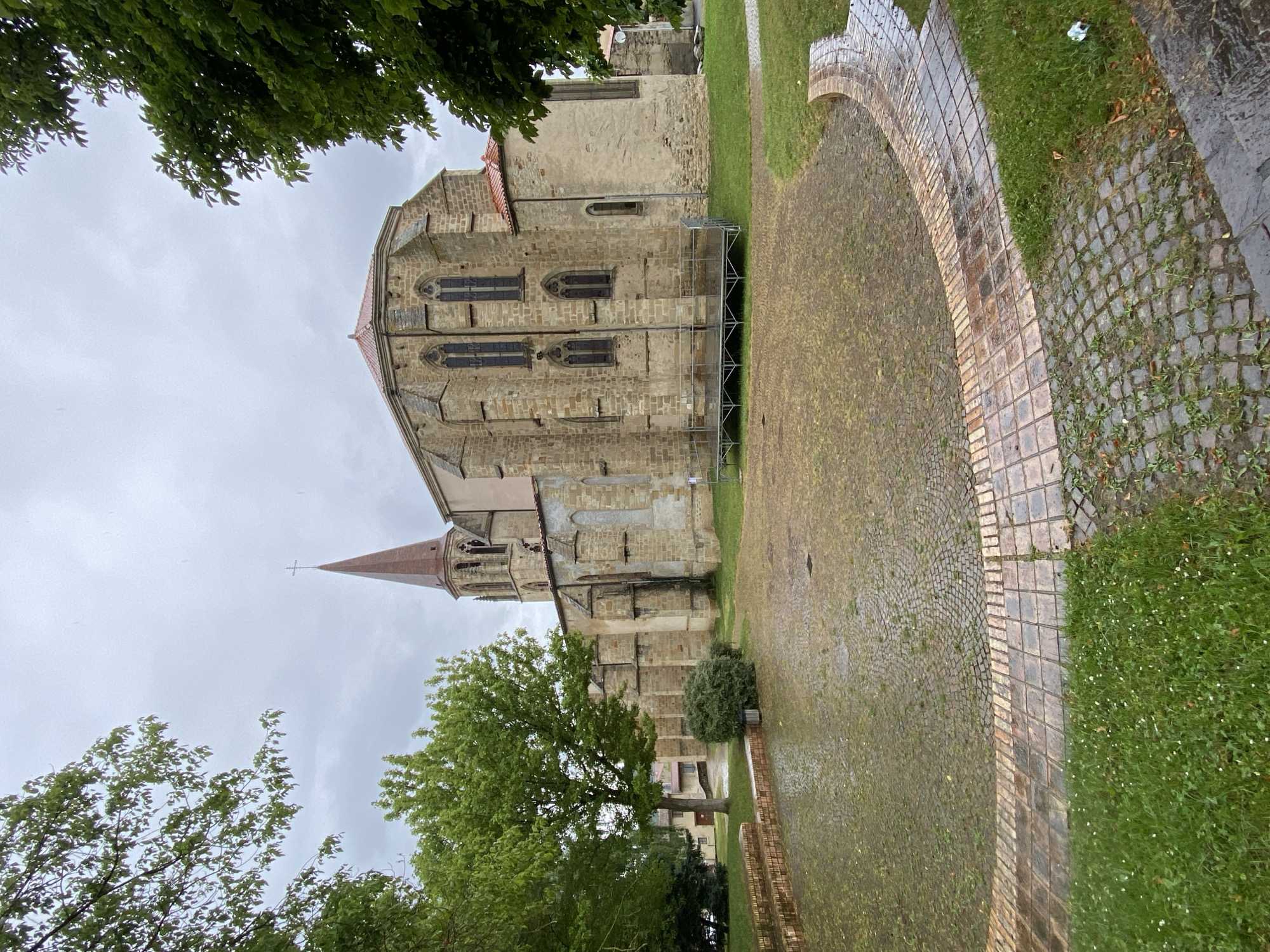 Afternoon stroll documented through historic Billom, France