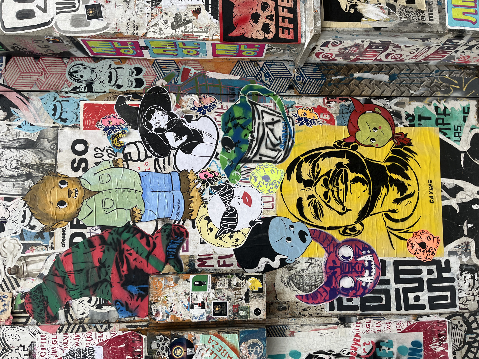 Street art and architecture documented during Buenos Aires evening walk