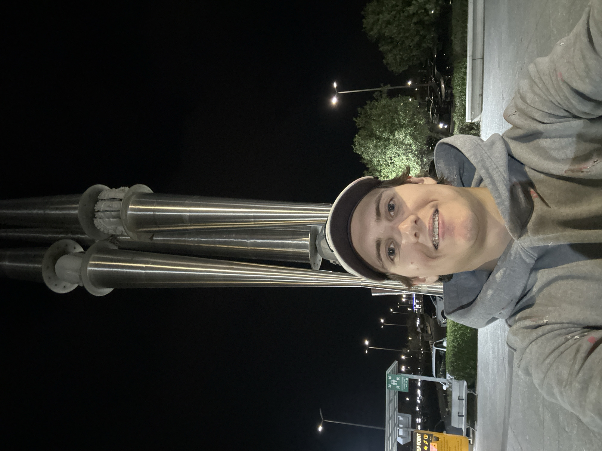 Nighttime selfie captured in Cyprus municipality