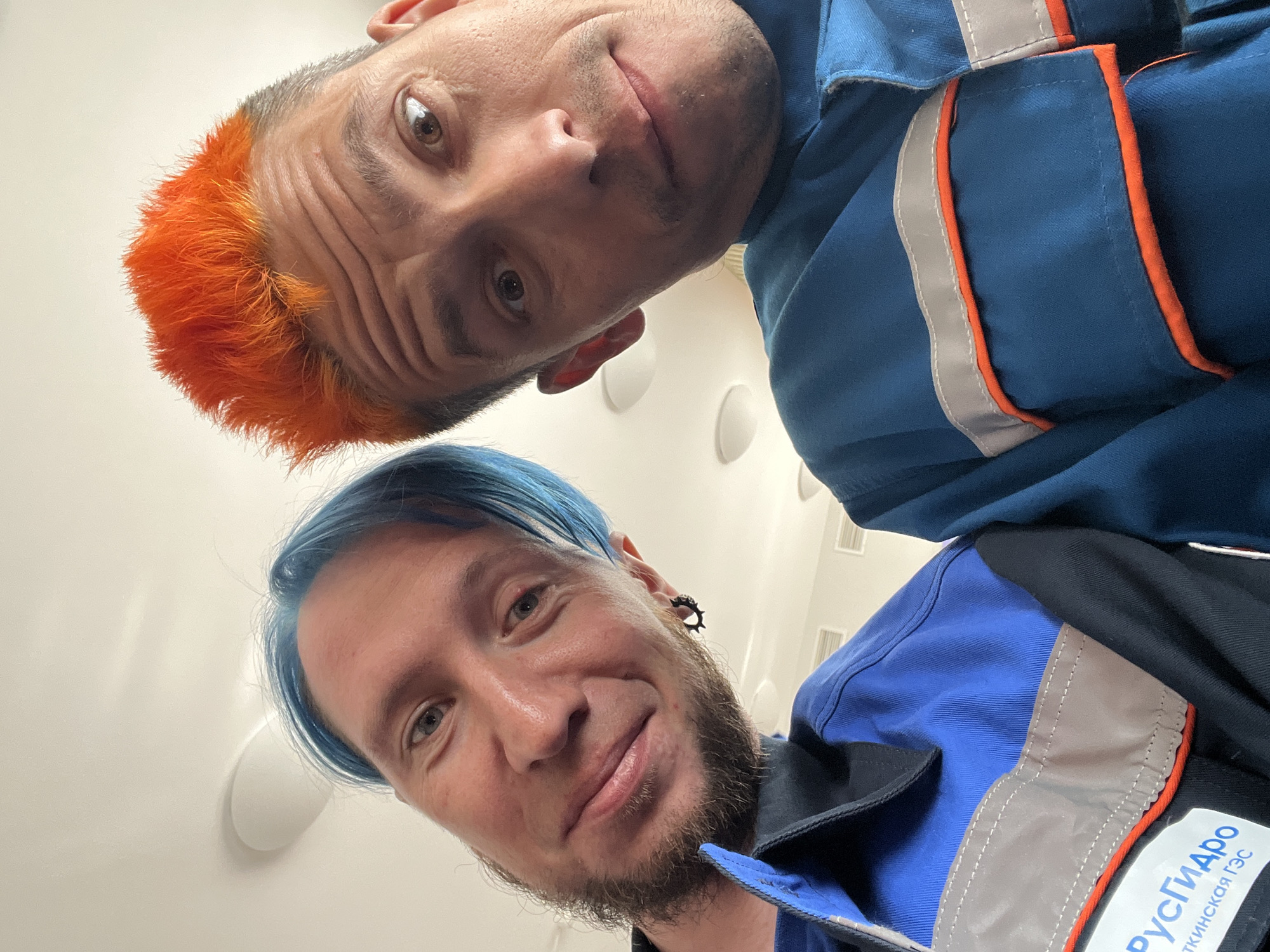 Two men photographed in selfie in Chaikovsky, Russia