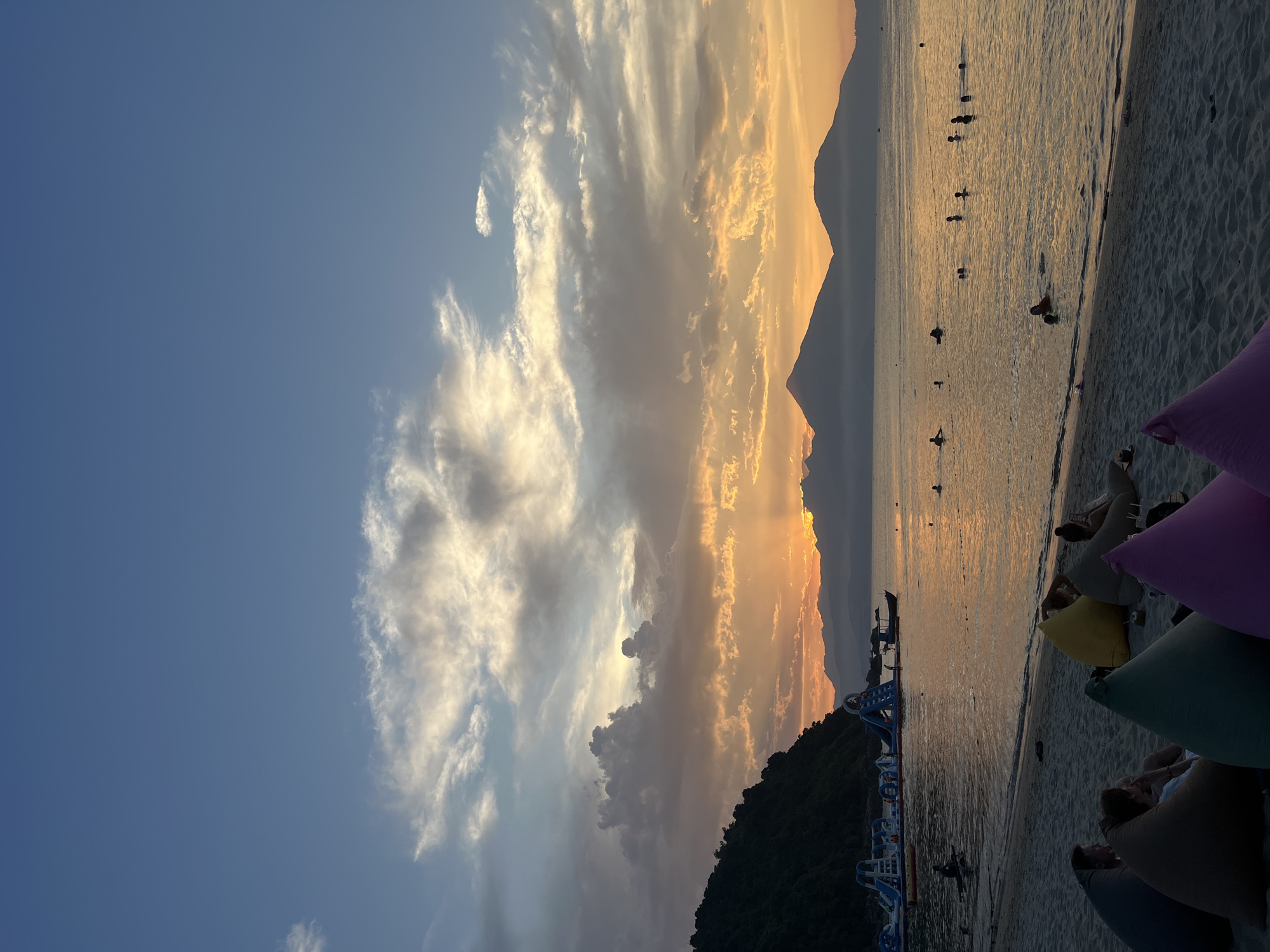 Sunset beach gathering with live music documented in Đà Nẵng