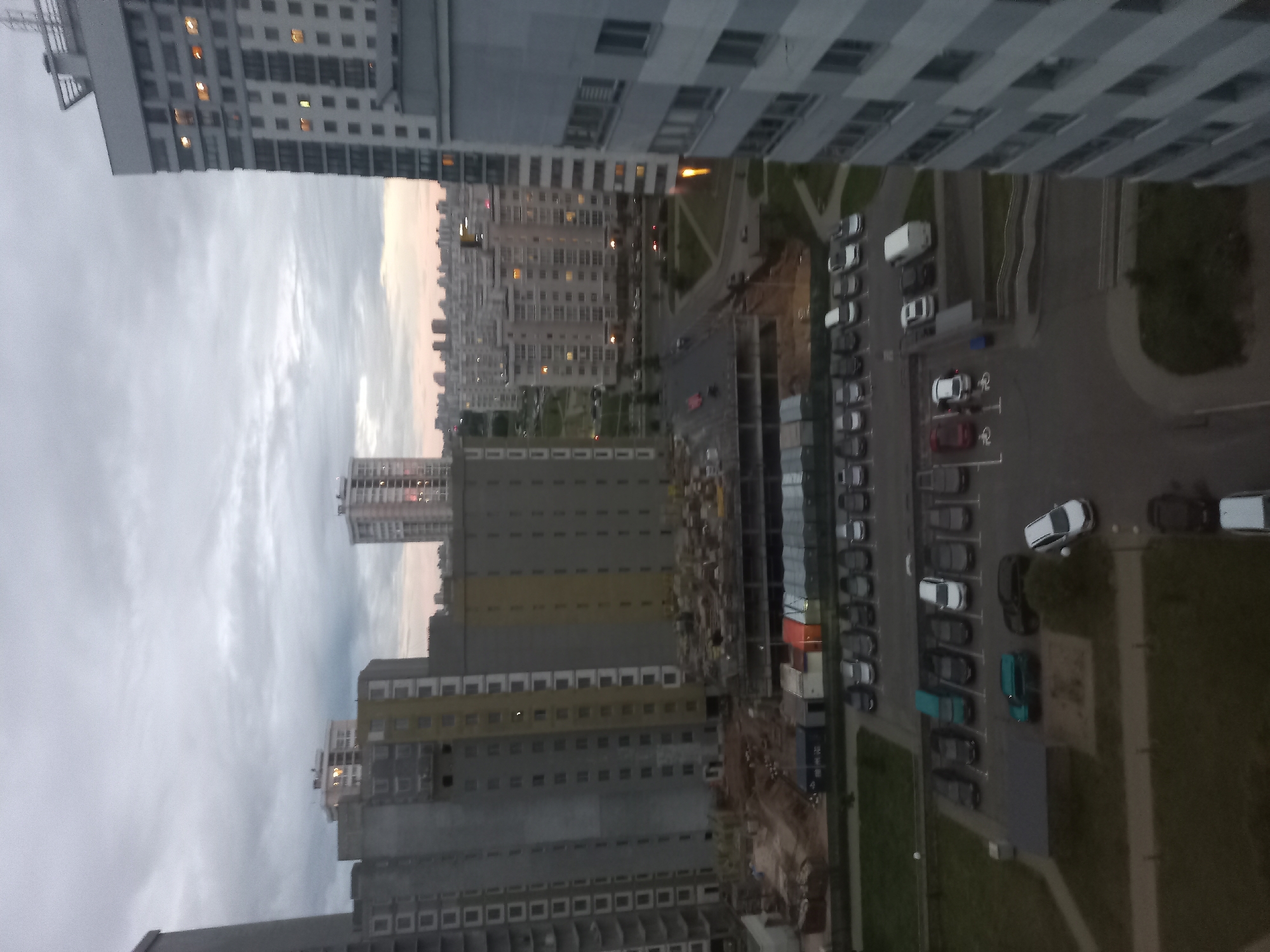 Snapshots of a space: city views, desk details, and collected souvenirs