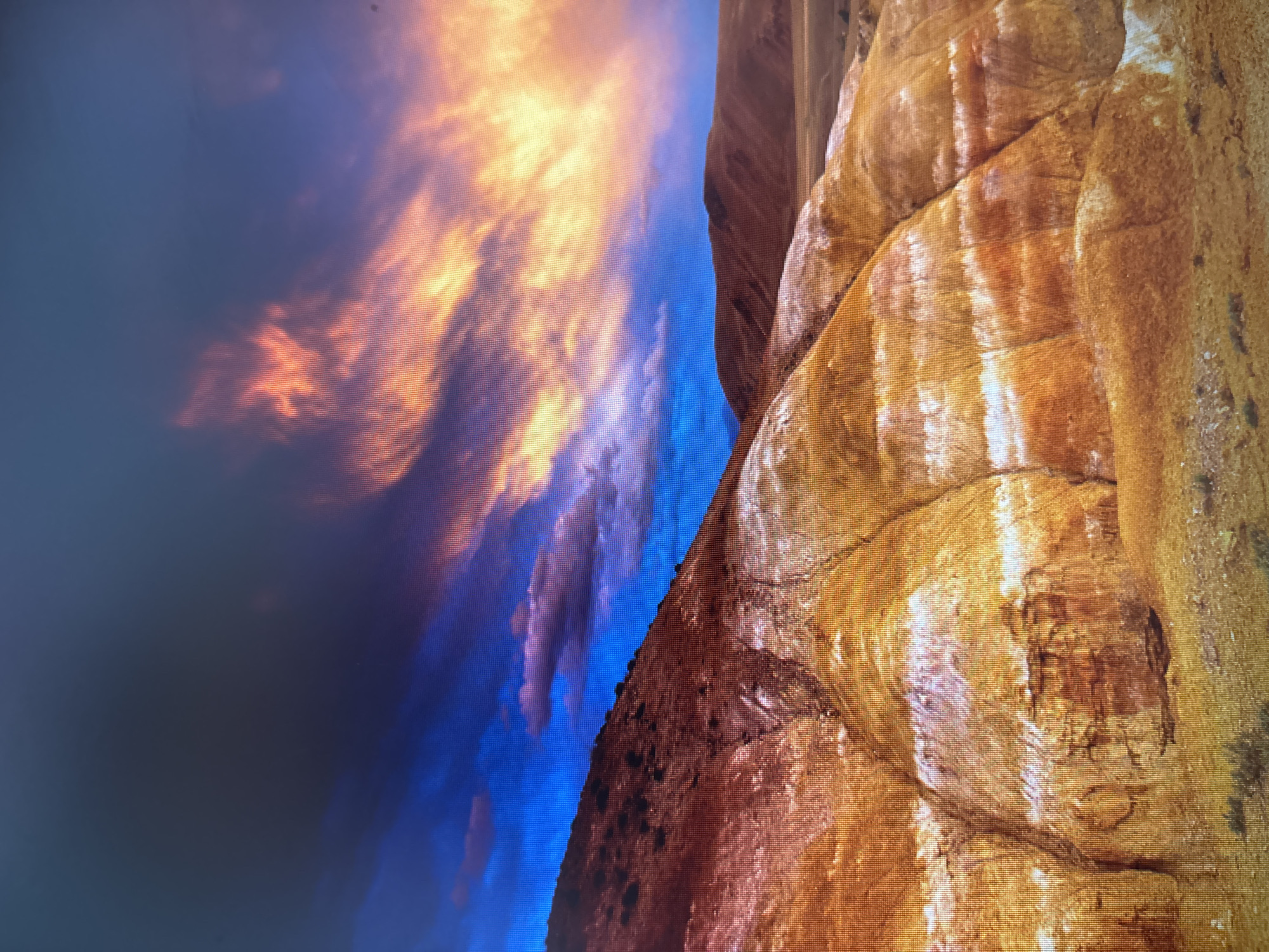 Striated rock formation observed in Saint Petersburg landscape