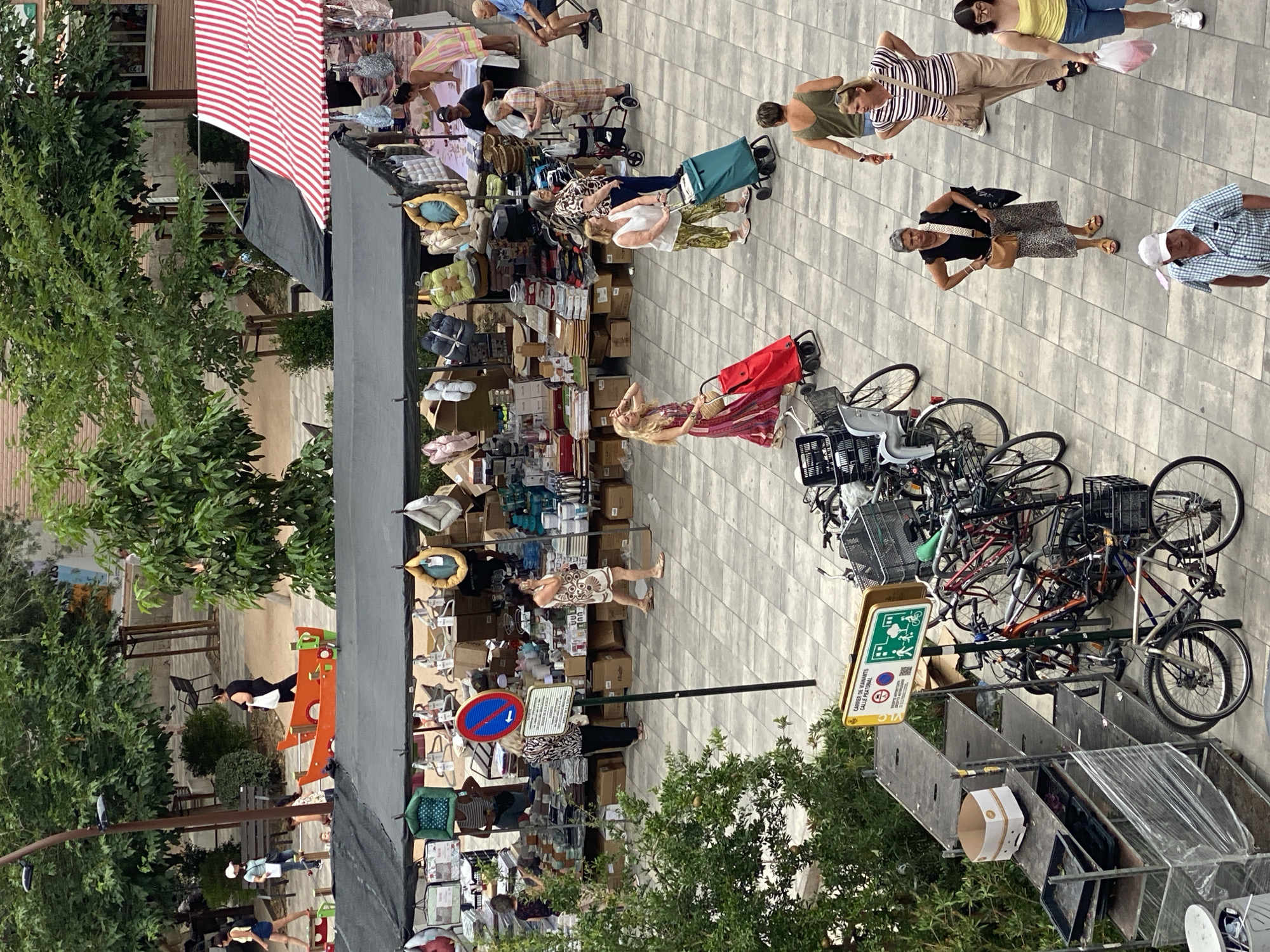 Valencia street market buzzing on a summer morning
