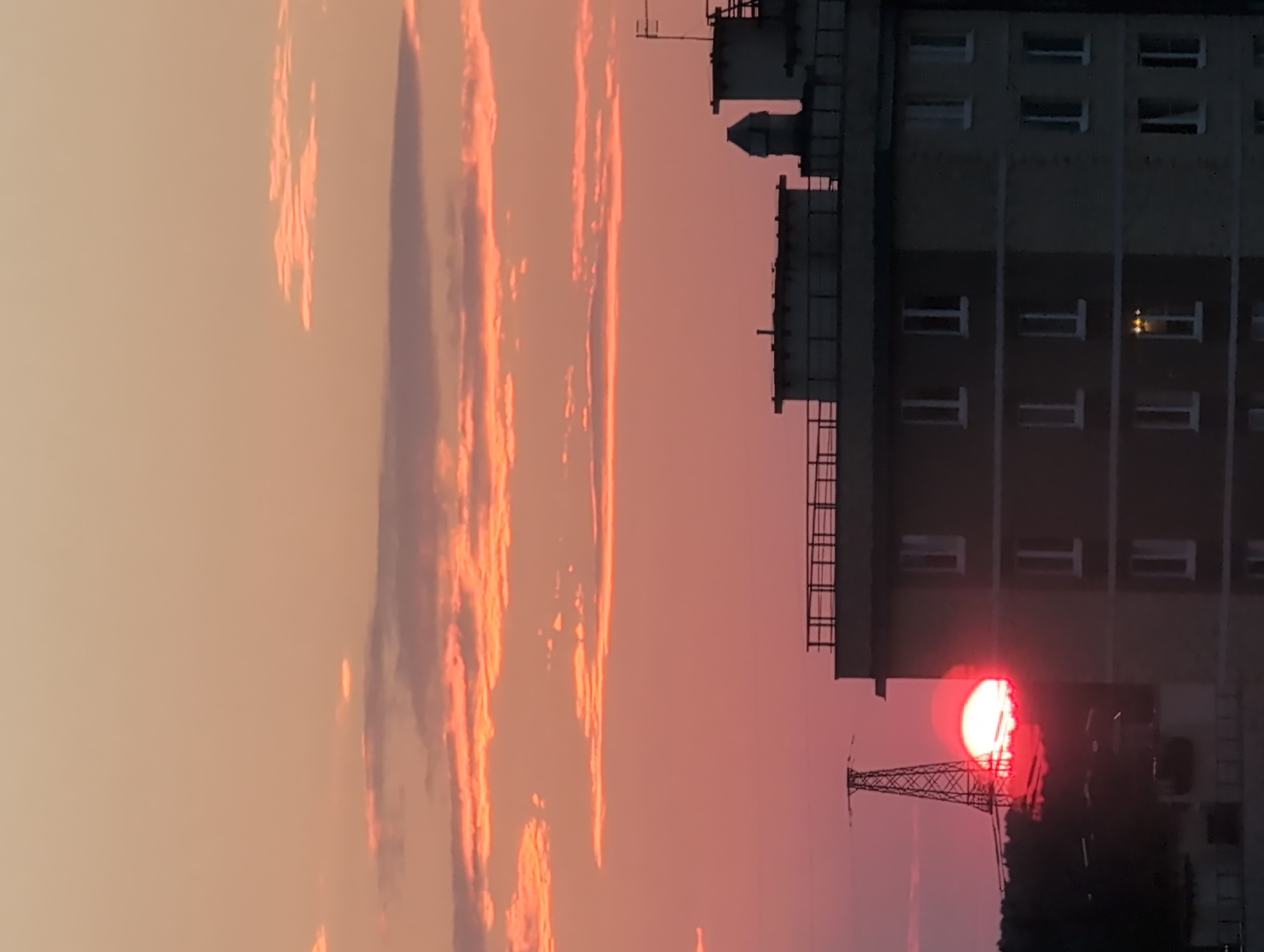 Saint Petersburg skyline glows under a summer evening sunset