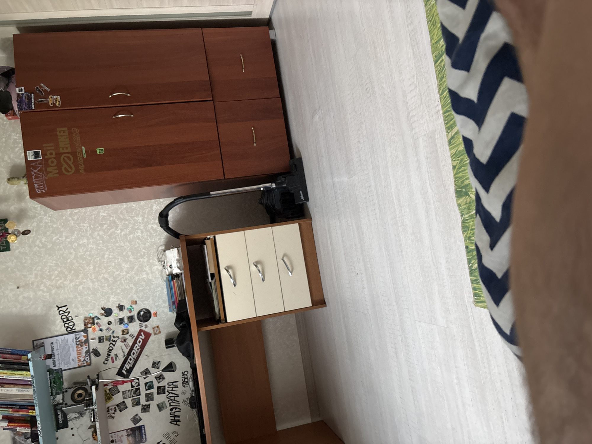 Young person's casual afternoon moments captured in bedroom setting