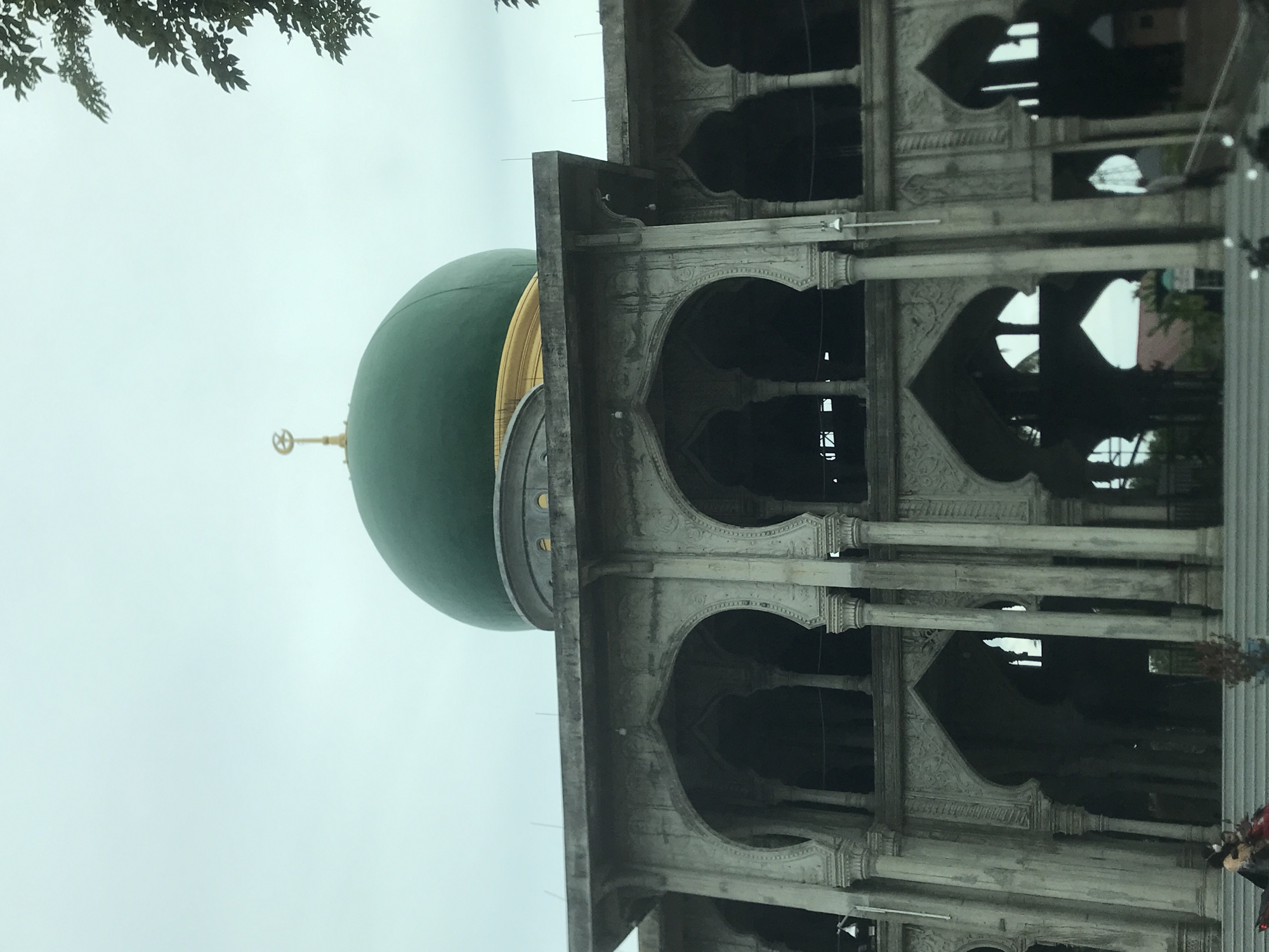 Mosque with green dome documented in Keudealue Ie Puteh