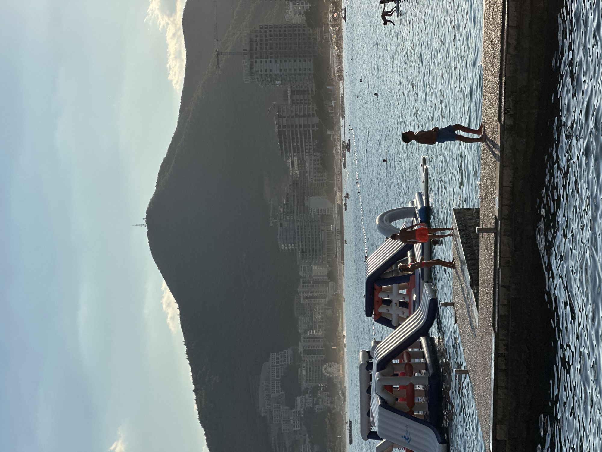 Sunny afternoon along the Budva waterfront and beach