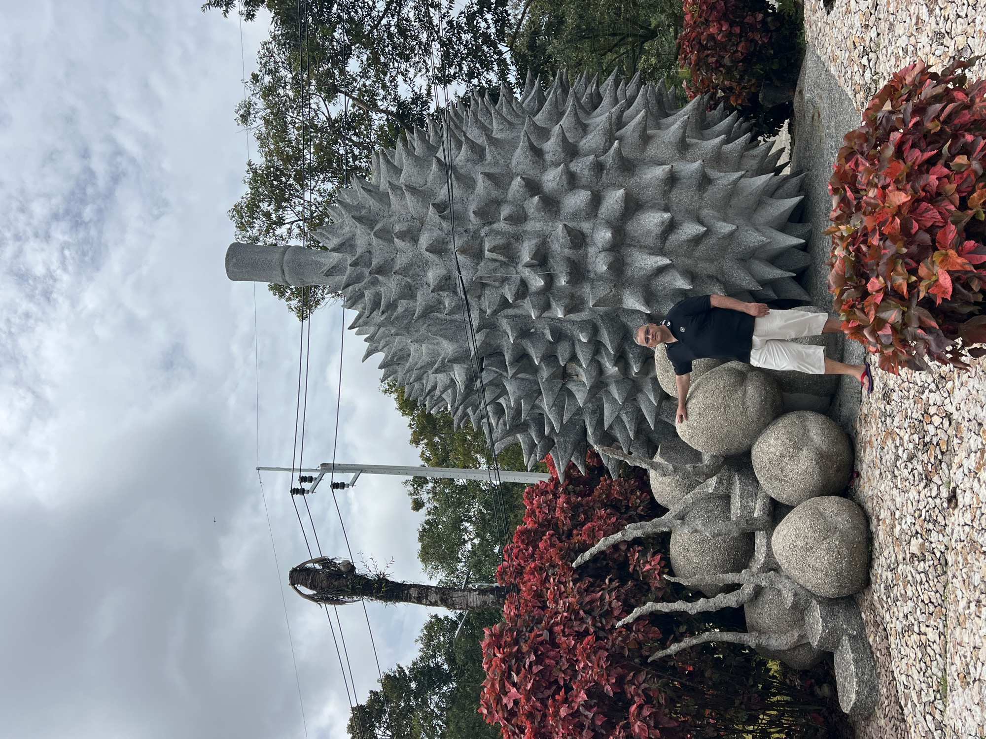Outdoor sculpture park in Ko Samui blends fruit forms and mythology