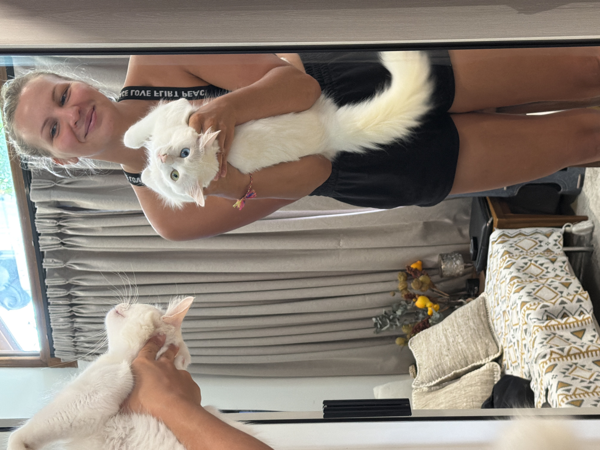 Casual indoor moments captured at single location over morning hour
