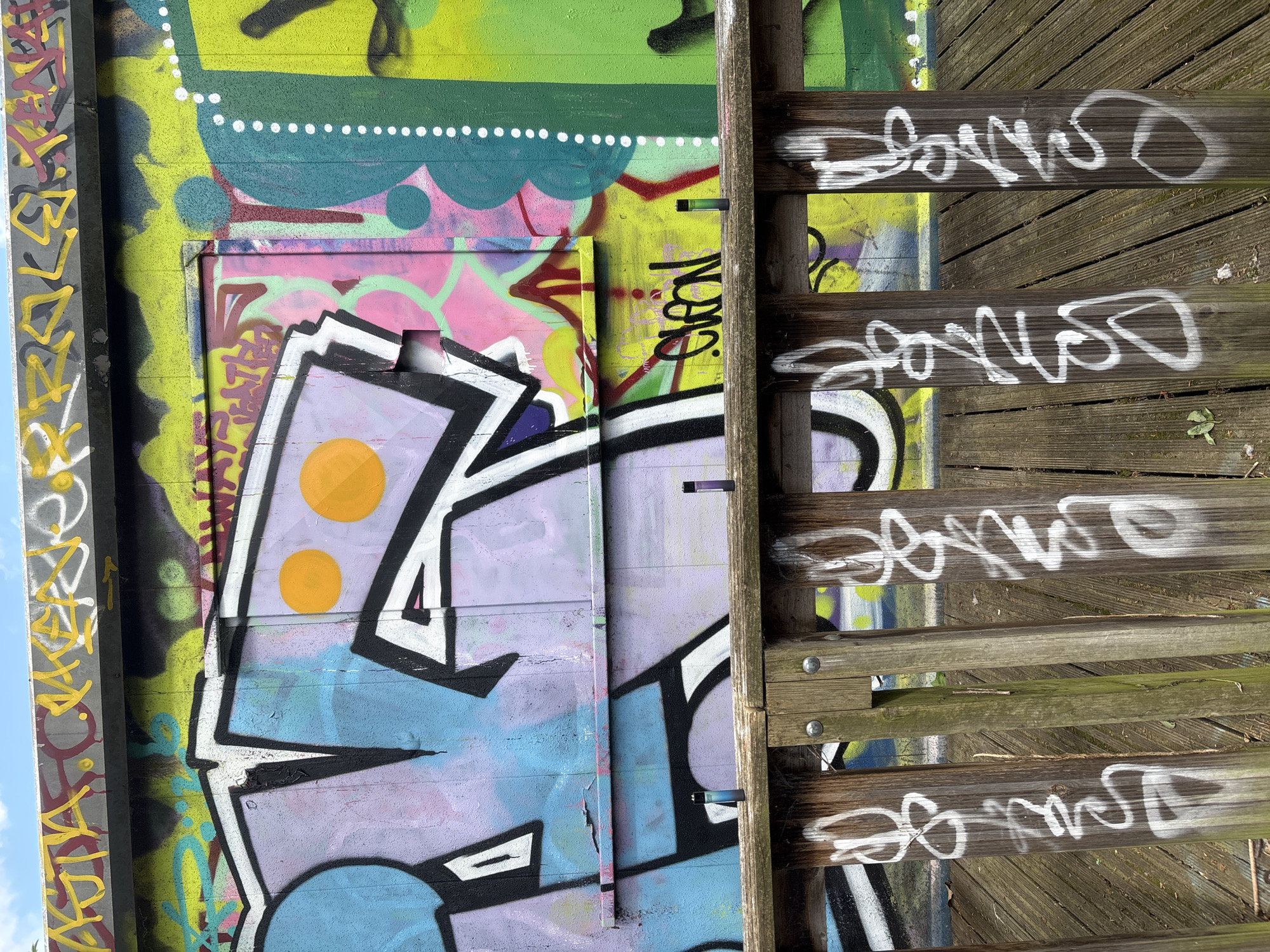 Colorful graffiti art documented across London structures