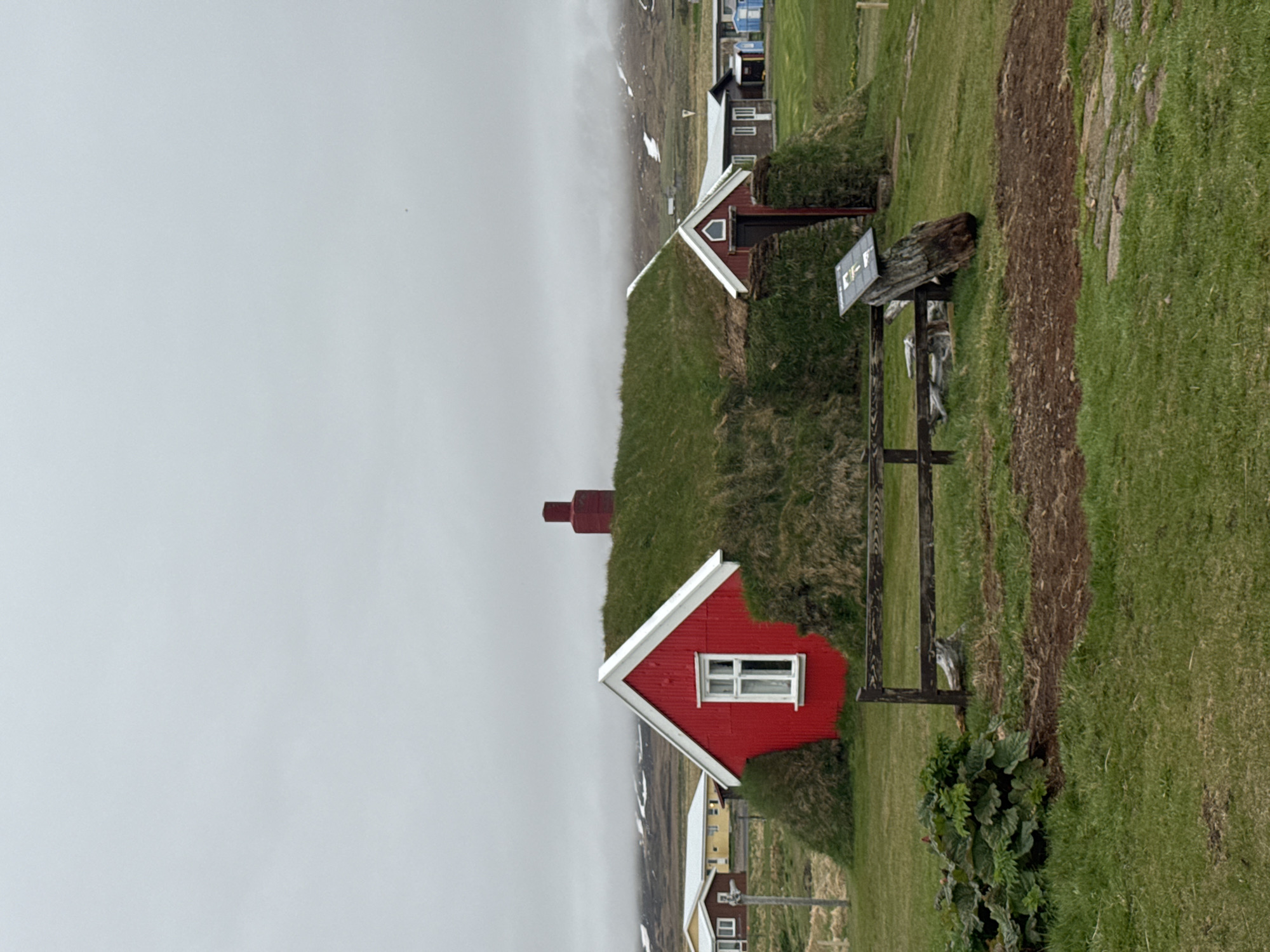 Traditional turf houses documented in rural Bakkagerði, Iceland