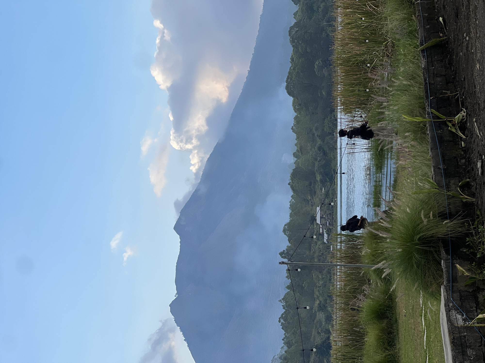 Morning lakeside life captured in Kintamani, Indonesia