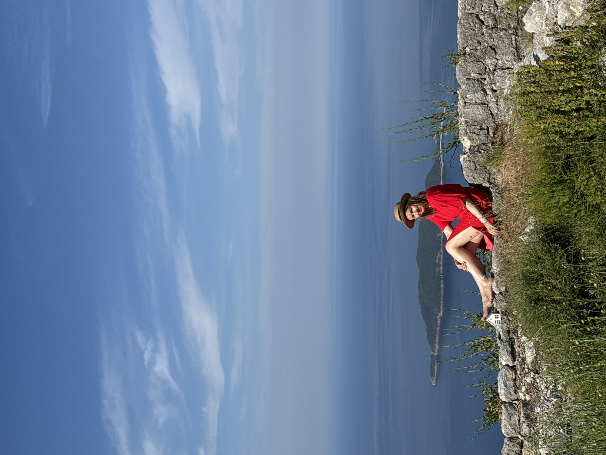 Morning views from a coastal hillside in Brajici, Montenegro