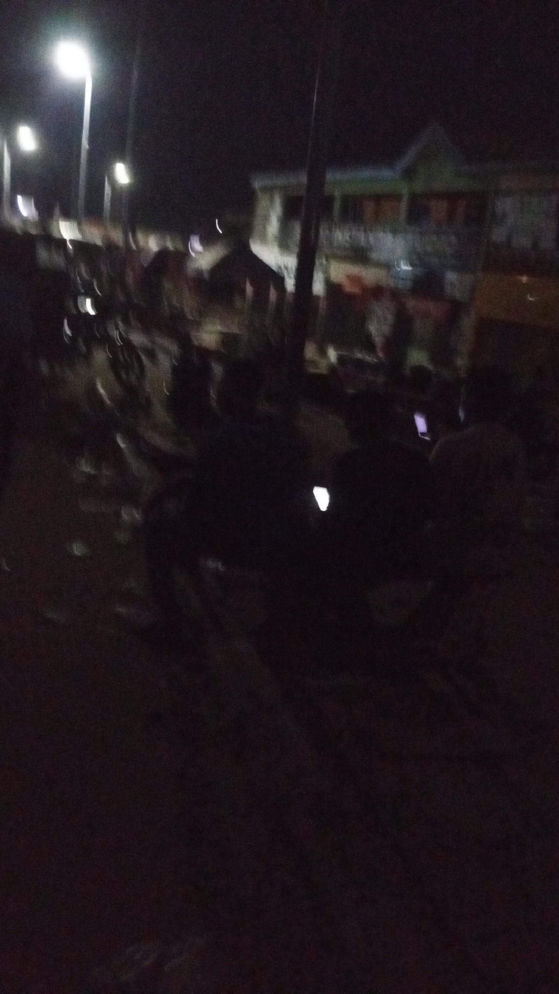 Night market vendors active in Lokoja, Nigeria