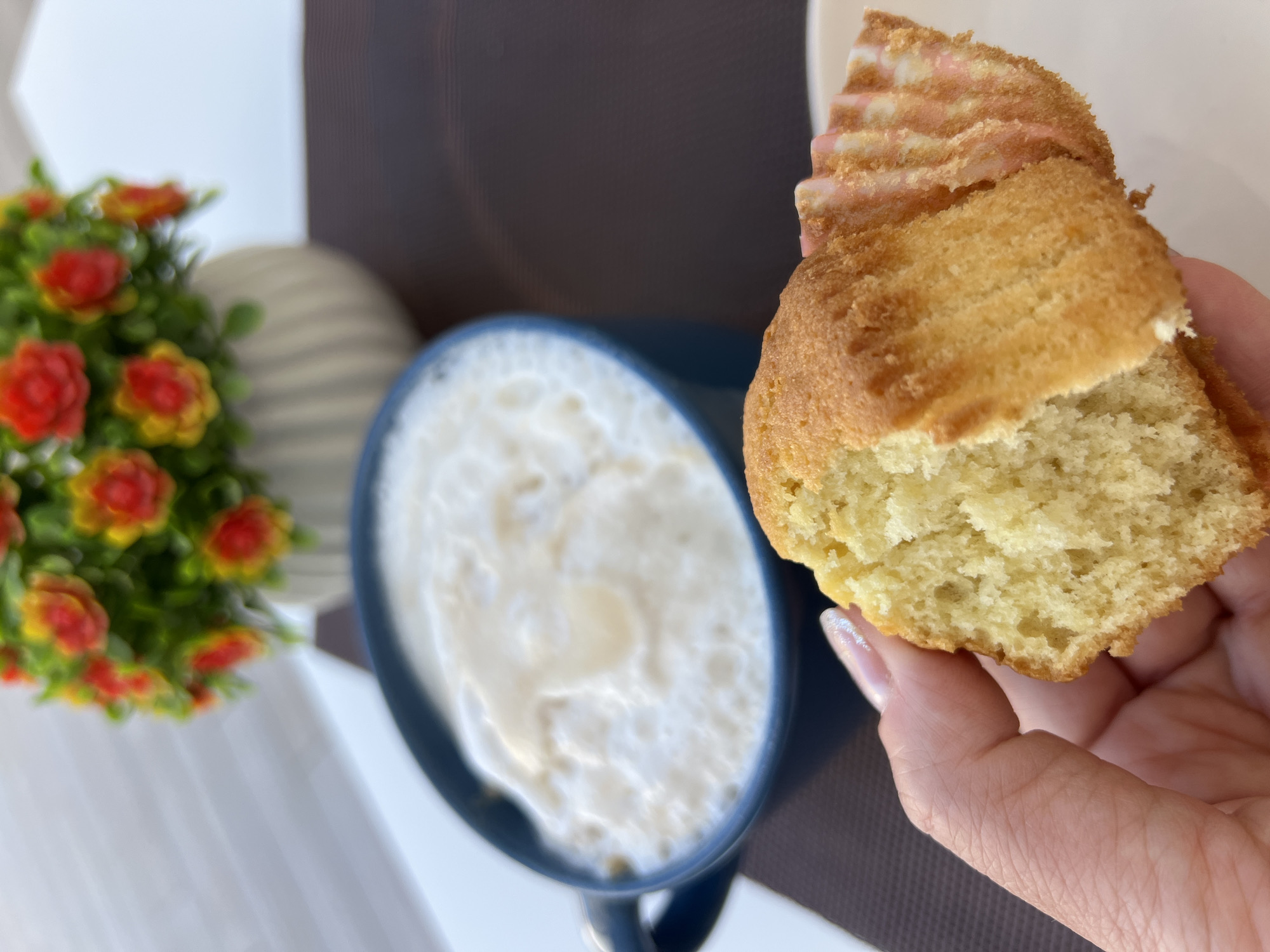 Morning breakfast documented in Bitonto, Italy outdoor setting