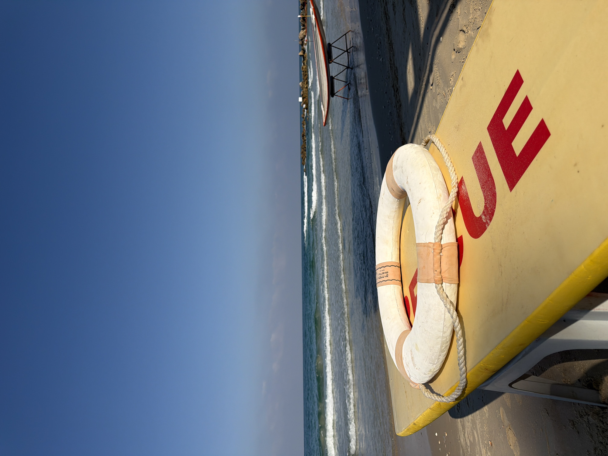 Sunny day on the Mediterranean shore at Bat Yam beach