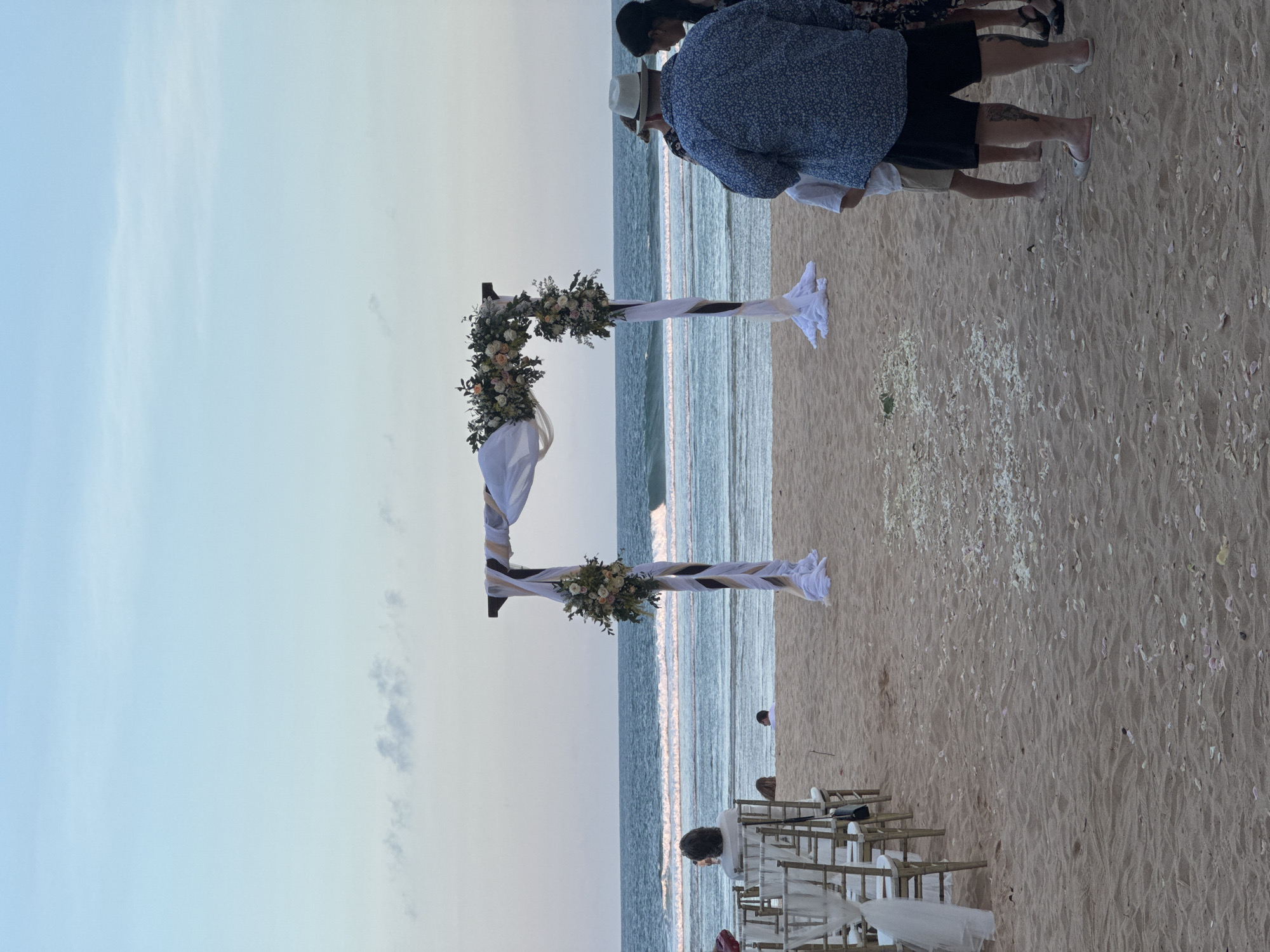 Beach wedding and eco market at a Nusa Dua resort, Bali