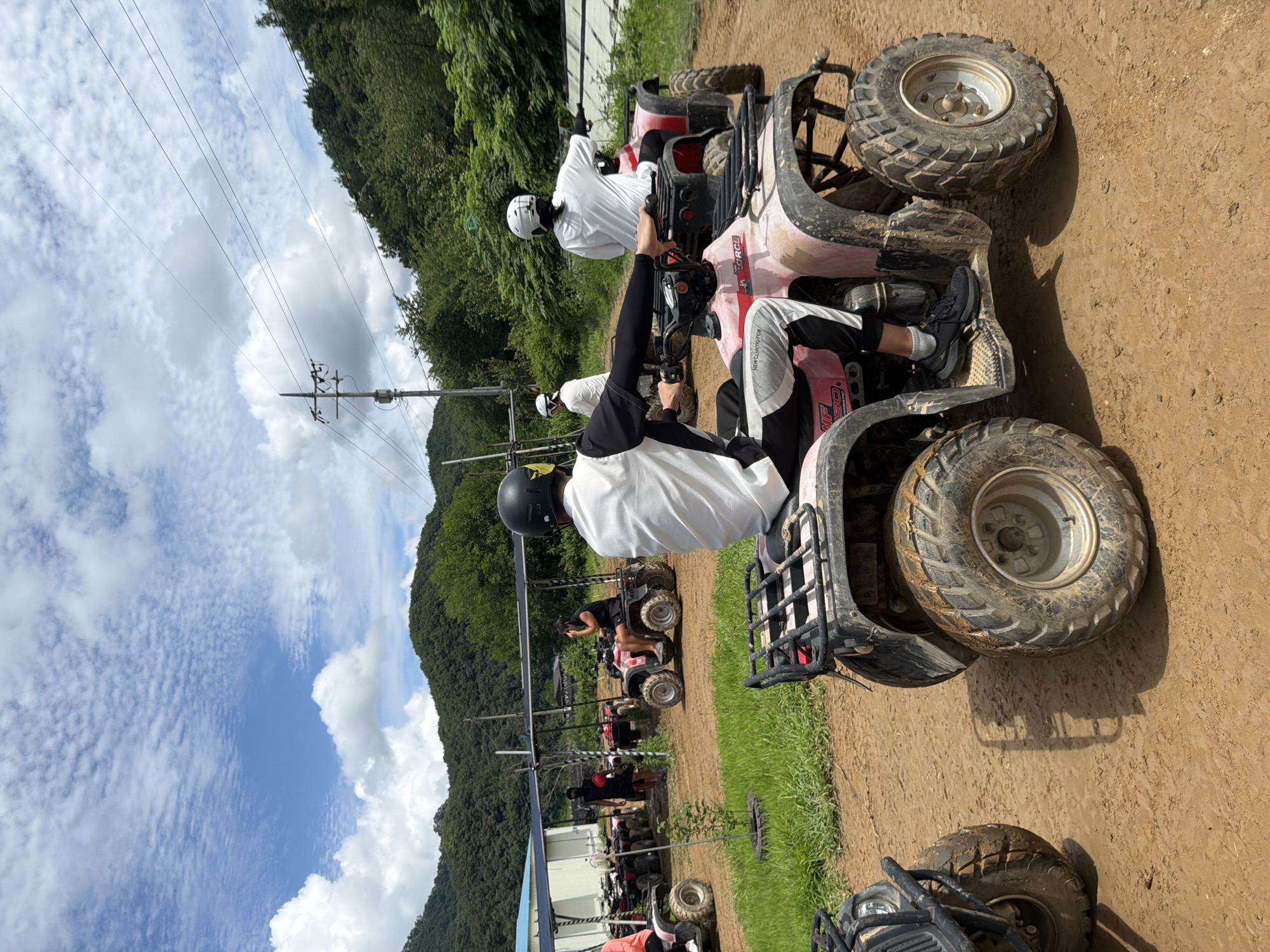 ATV riding session on dirt tracks in Seo-myeon, South Korea