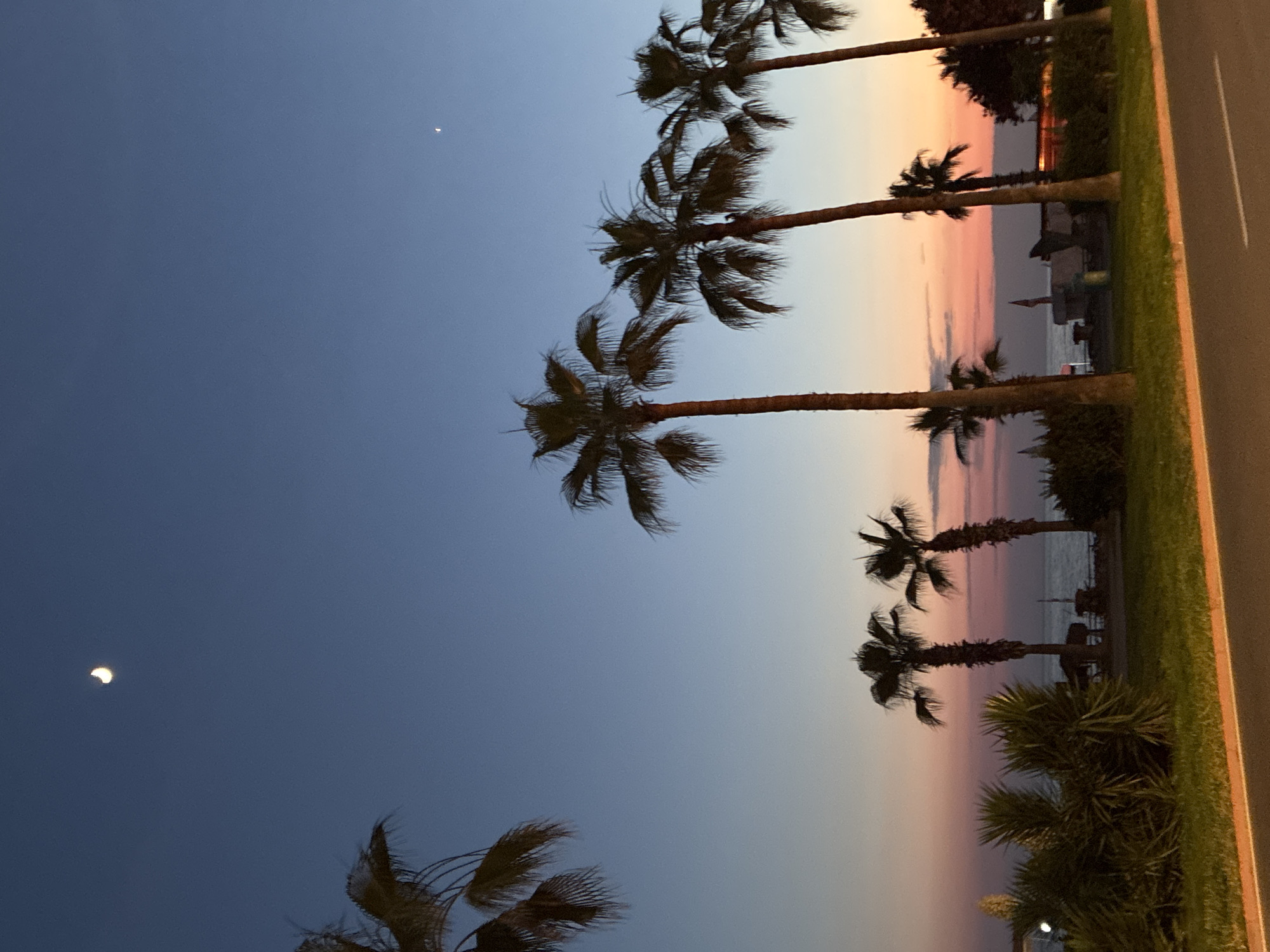 Sunset along Alanya's Mediterranean coast, beach and promenade