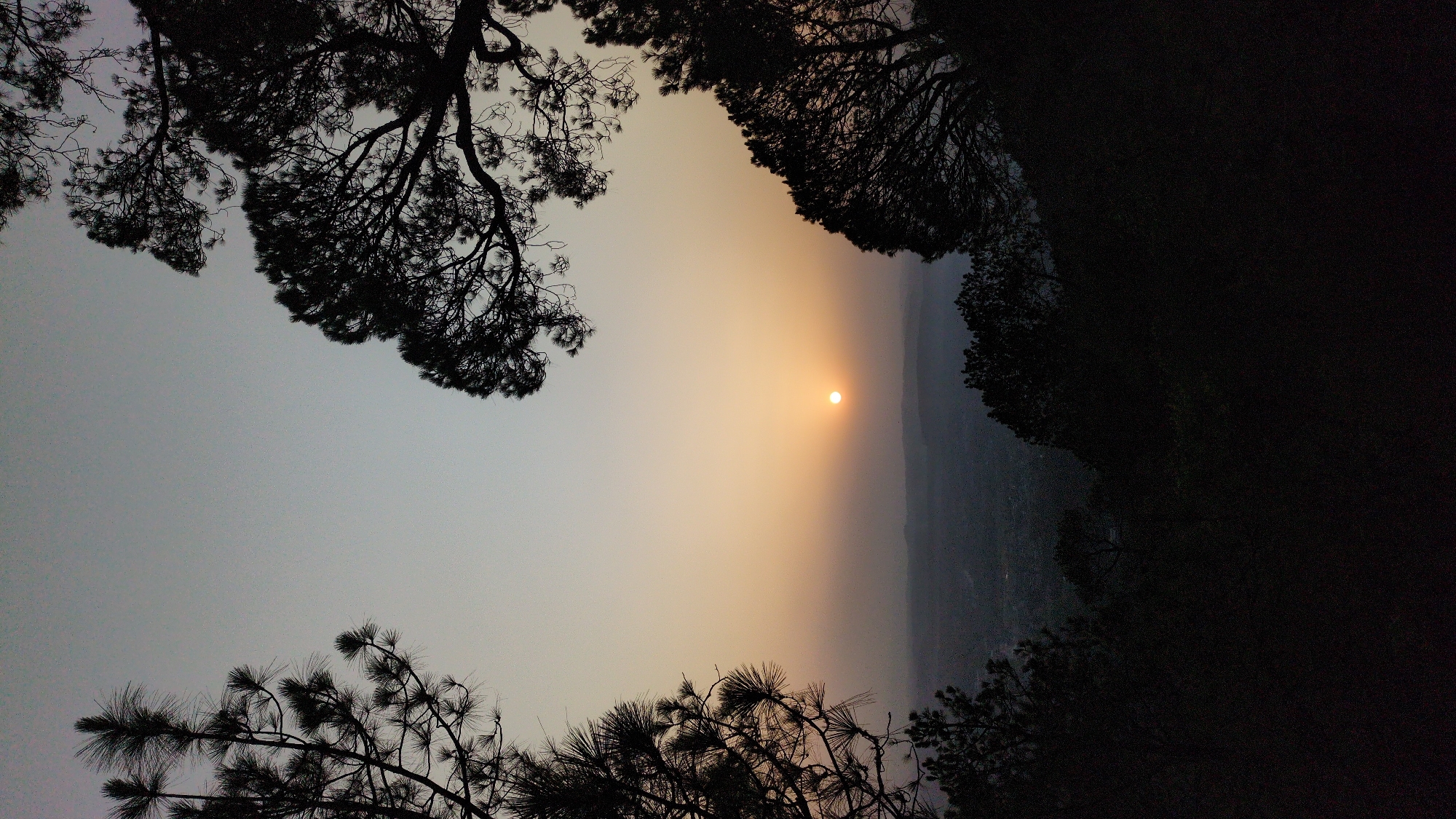 Hazy sunset conditions documented in Barahamtheru, India