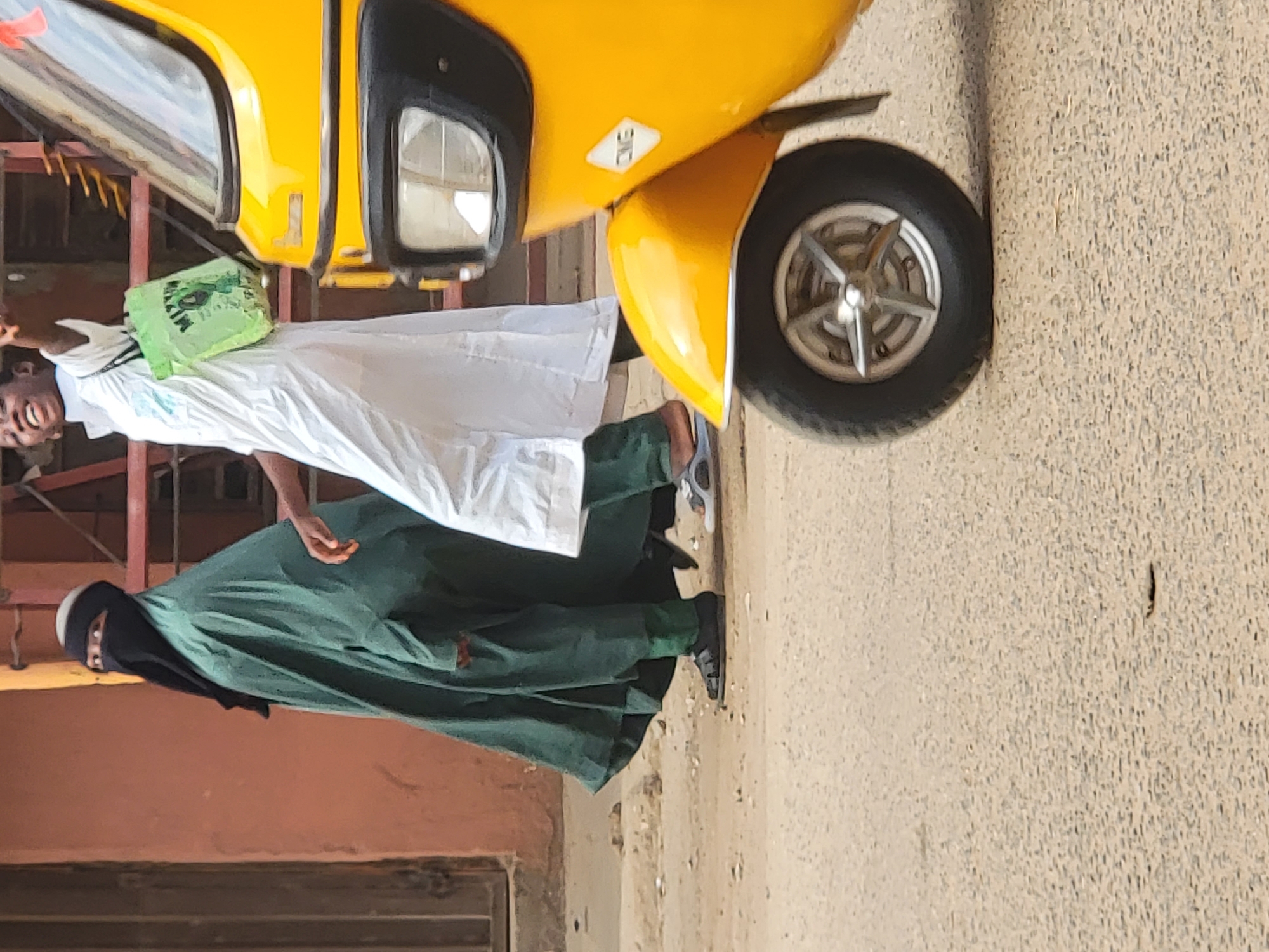 Morning street life observed in Maiburiji, Nigeria